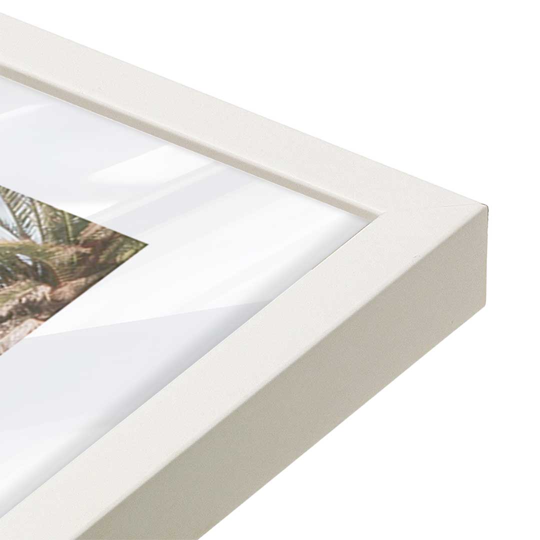 [Color:Opaque White], Picture of art in a Opaque White frame at an angle