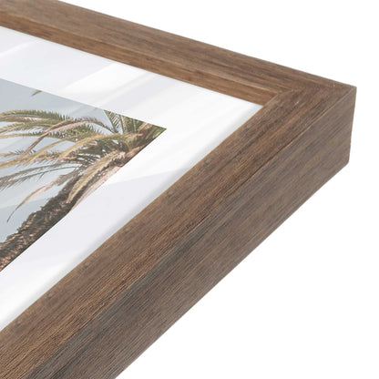 [Color:Walnut], Picture of art in a Walnut frame at an angle