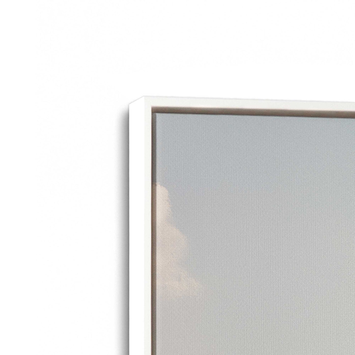 [Color:Opaque White], Picture of art in a White frame at an angle