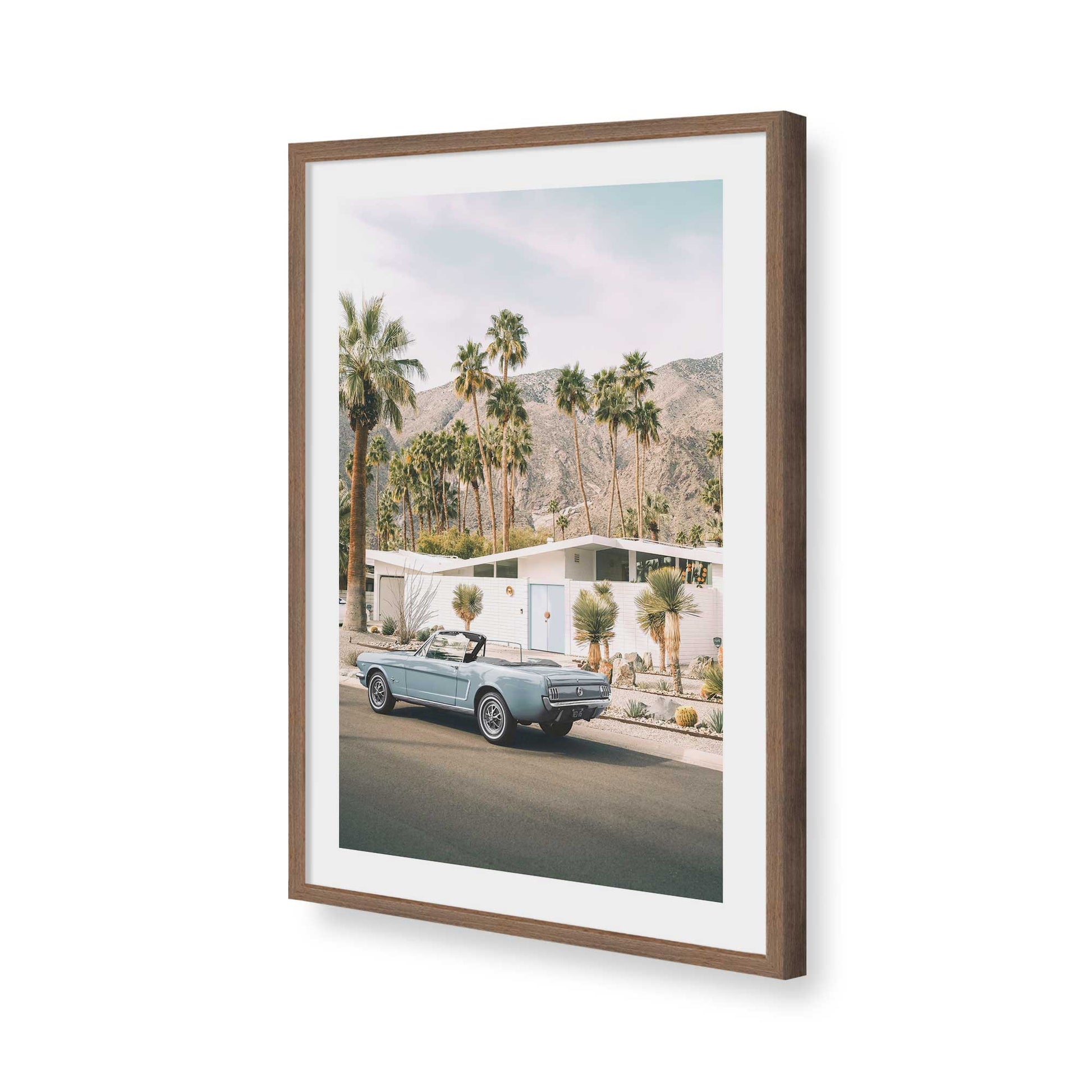 [Color:Walnut], Picture of art in a Walnut frame of the corner