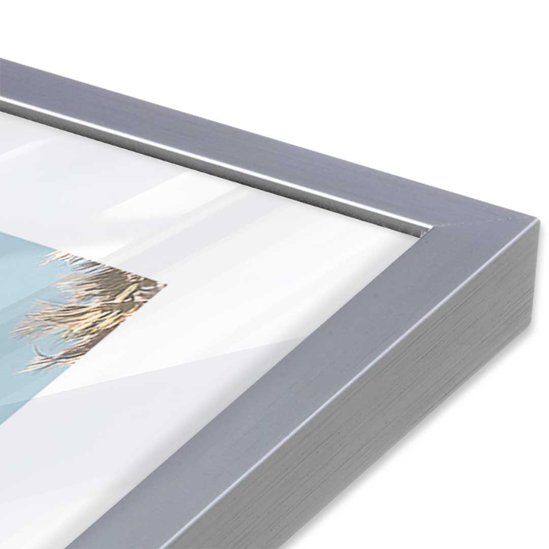 [Color:Polished Chrome], Picture of art in a Polished Chrome frame at an angle