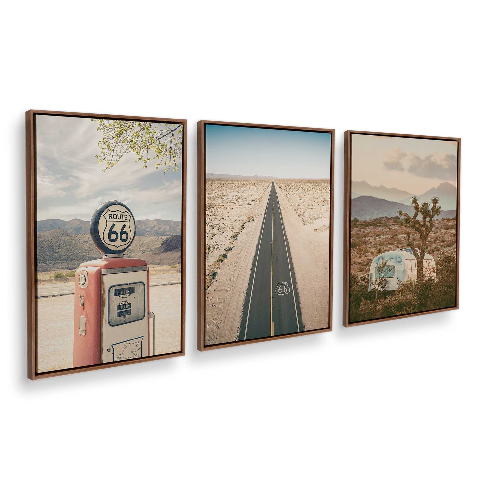 [Color:Walnut], Picture of art in a Walnut frame at an angle