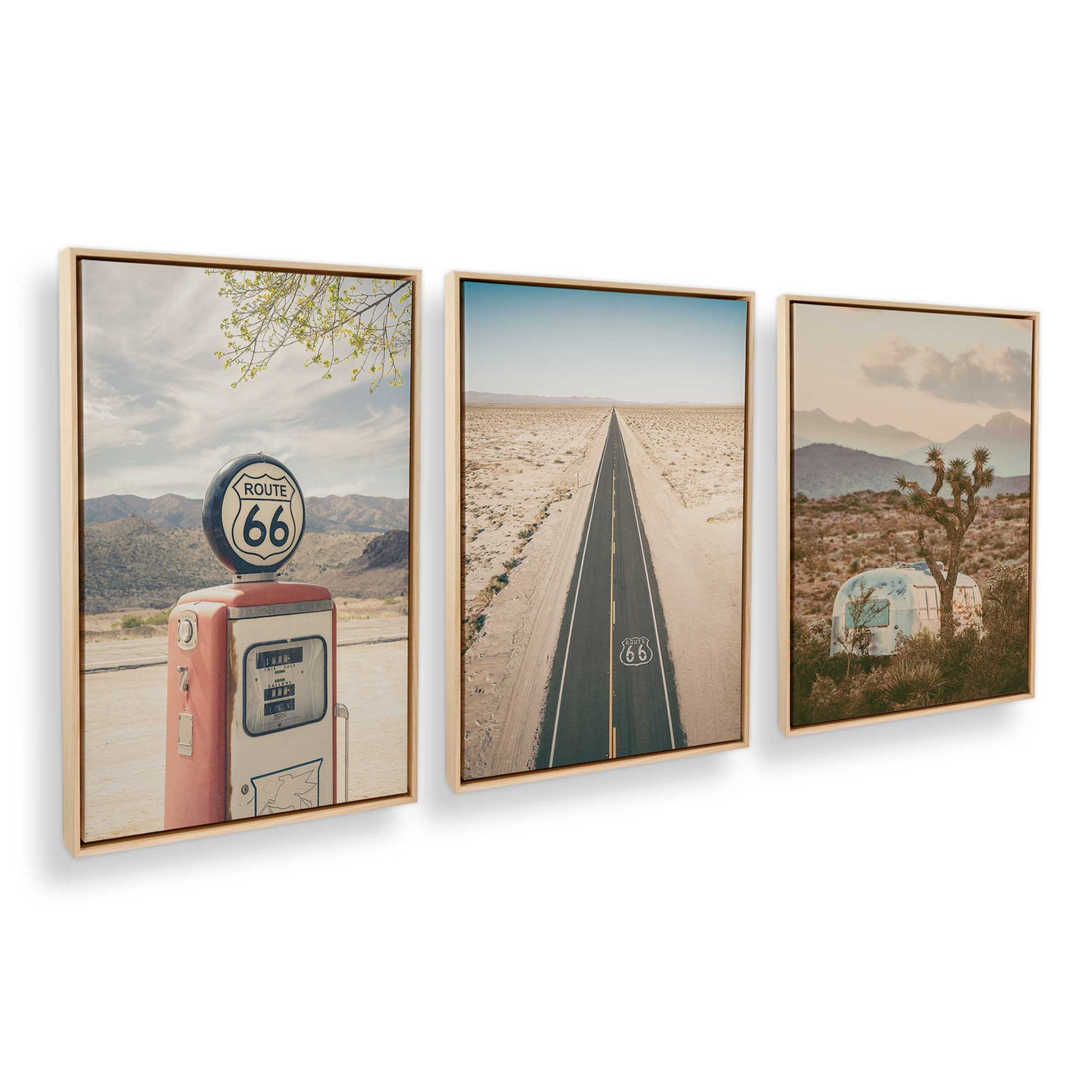 [Color:American Maple], Picture of art in an American Maple frame at an angle