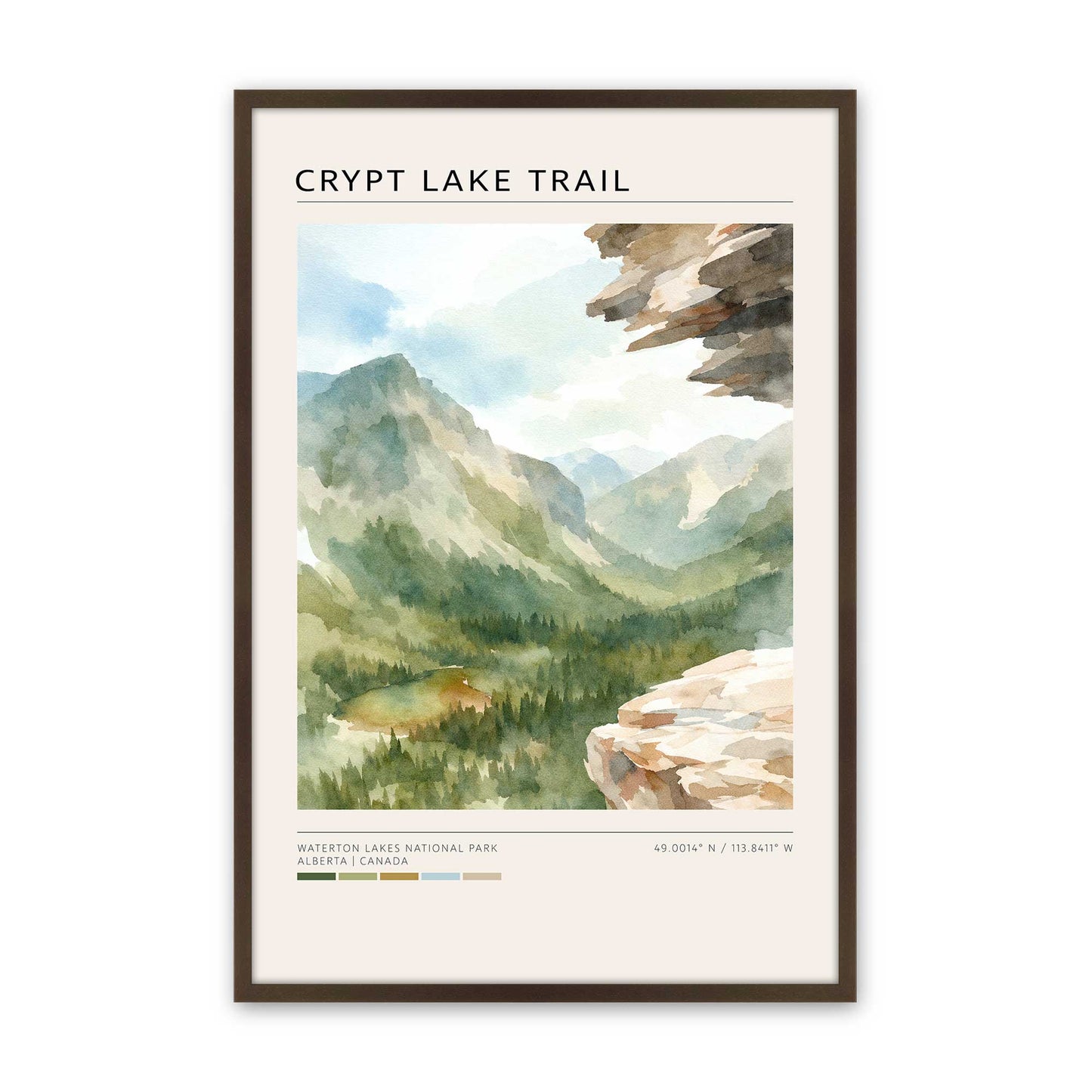 [Color:Brown], Picture of art in a Brown frame
