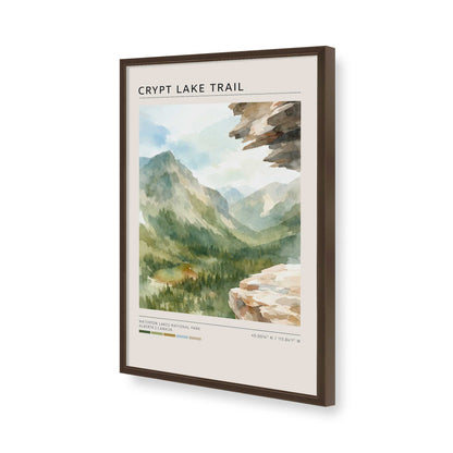 [Color:Brown], Picture of art in a Brown frame of the corner