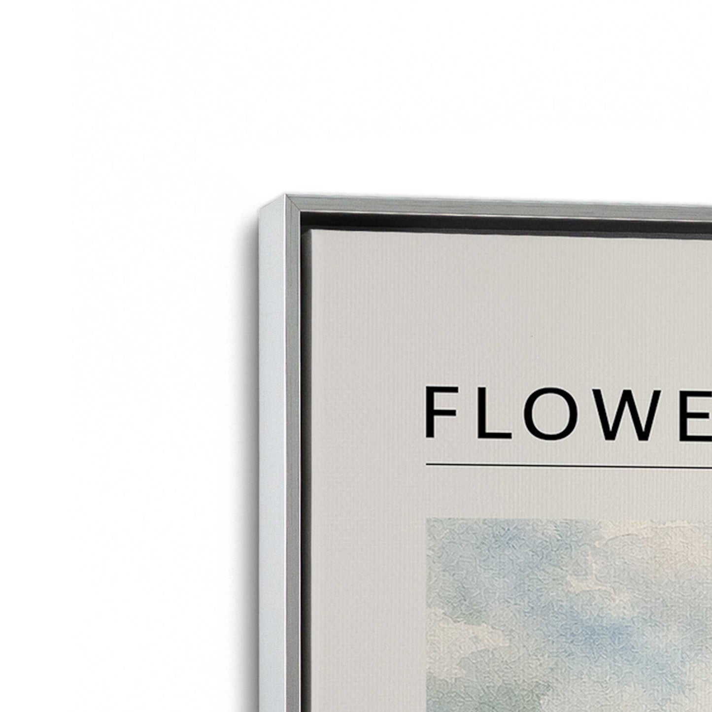 [Color:Polished Chrome], Picture of art in a Polished Chrome frame at an angle