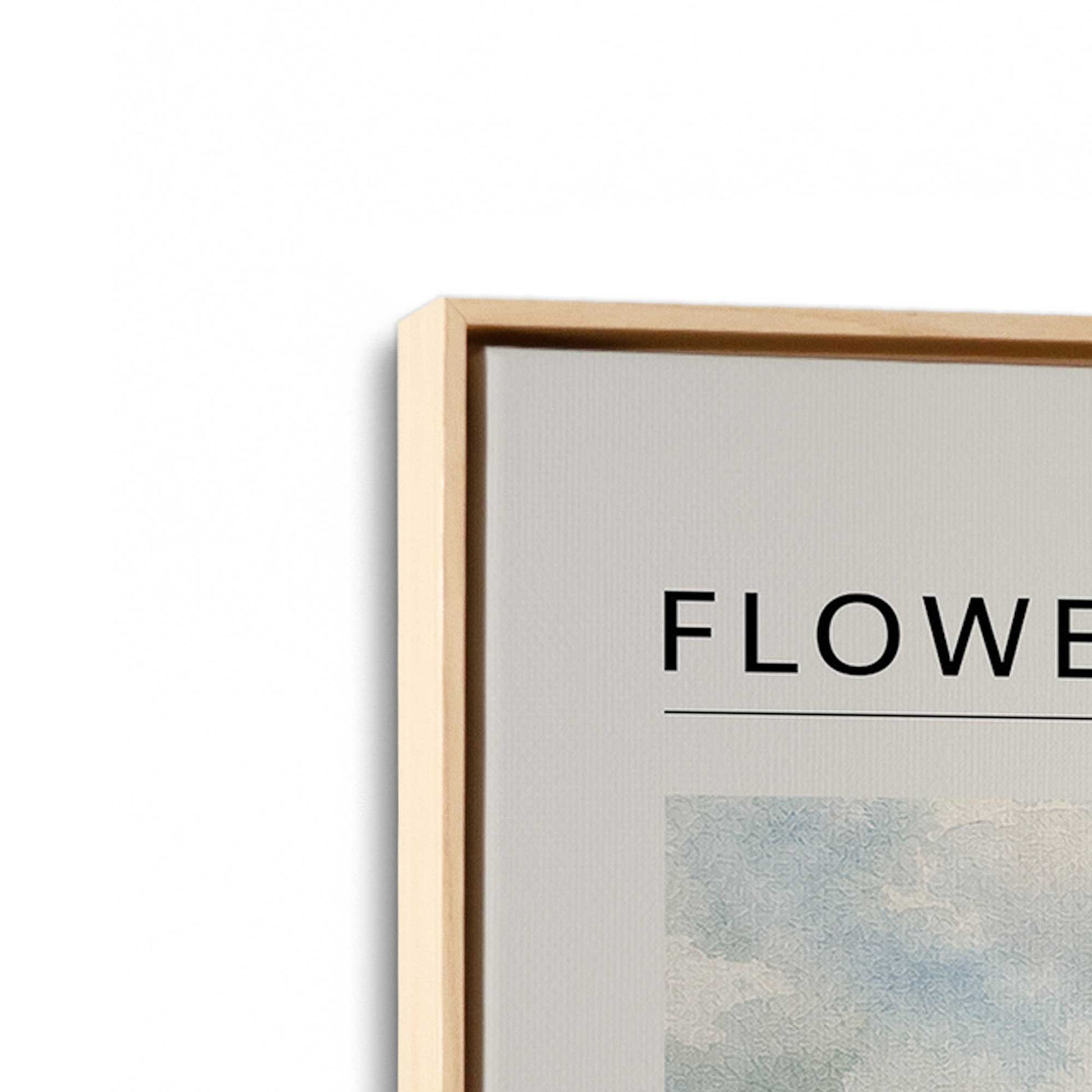 [Color:American Maple], Picture of art in a American Maple frame at an angle