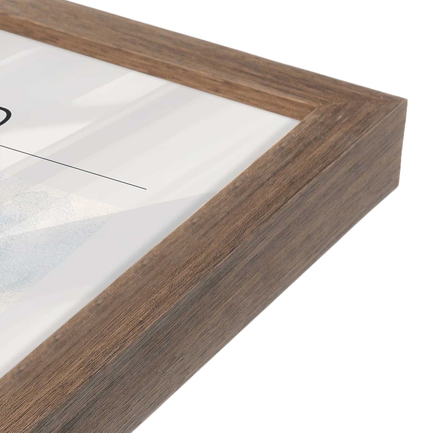 [Color:Walnut], Picture of art in a Walnut frame at an angle