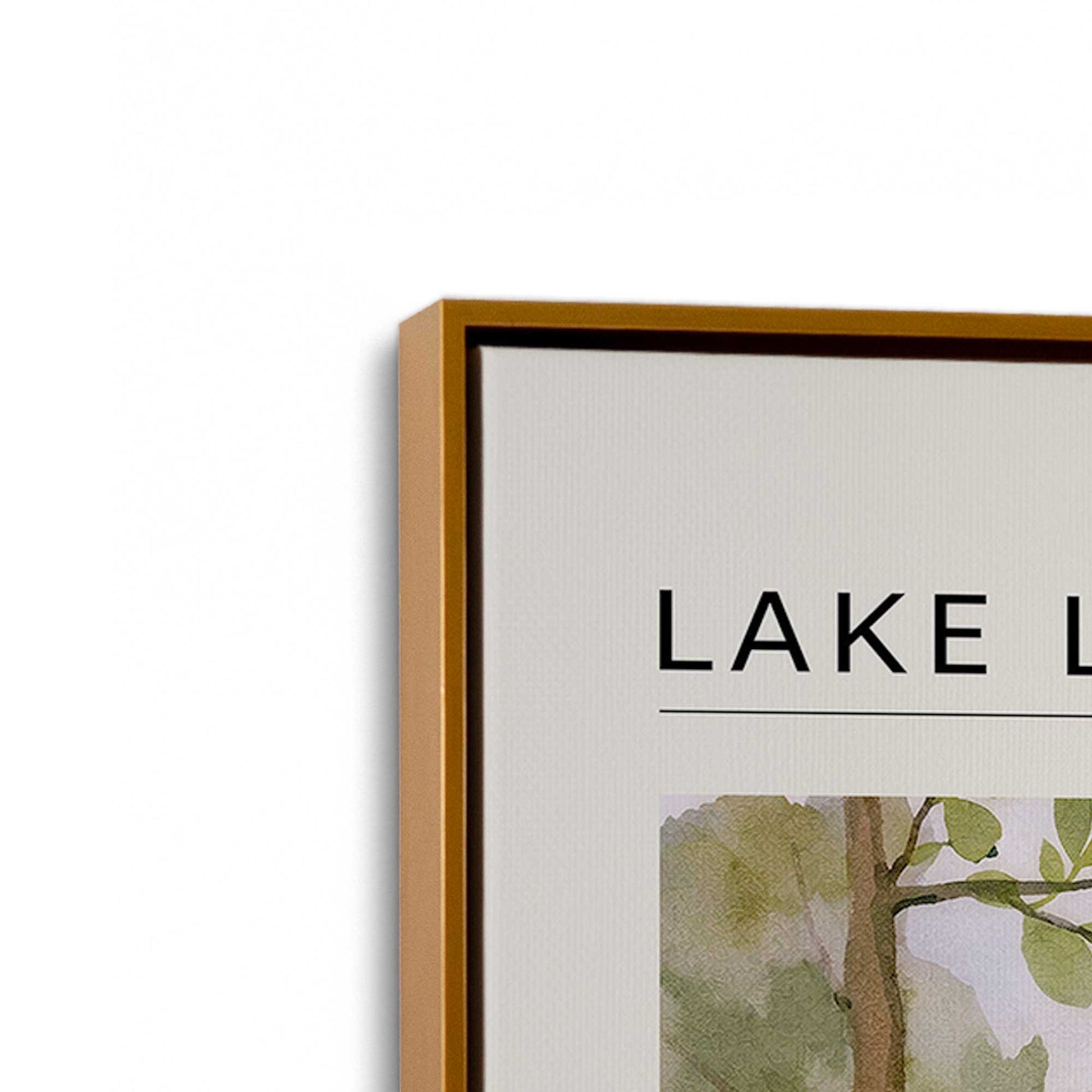 [Color:Polished Gold], Picture of art in a Polished Gold frame at an angle