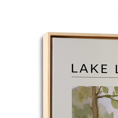 [Color:American Maple], Picture of art in a American Maple frame at an angle