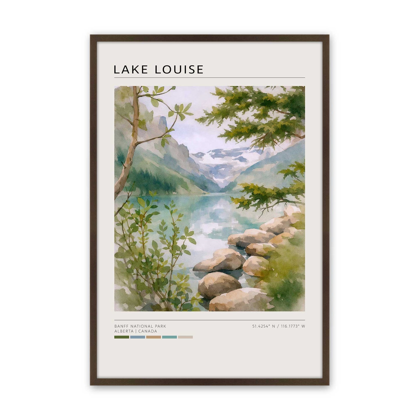 [Color:Brown], Picture of art in a Brown frame
