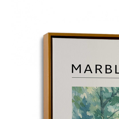 [Color:Polished Gold], Picture of art in a Polished Gold frame at an angle