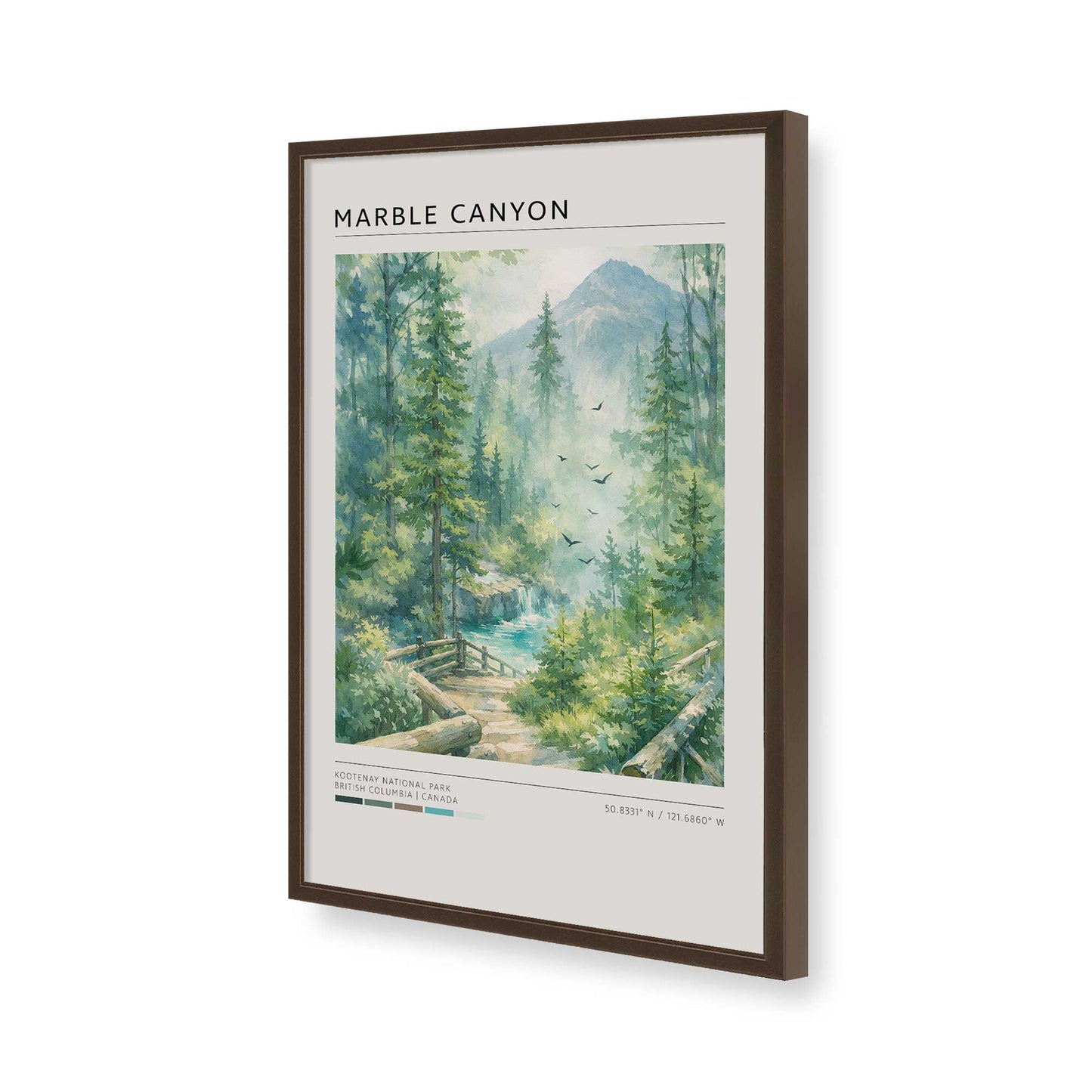[Color:Belvinder Brown], Picture of art in a Belvinder Brown frame of the corner