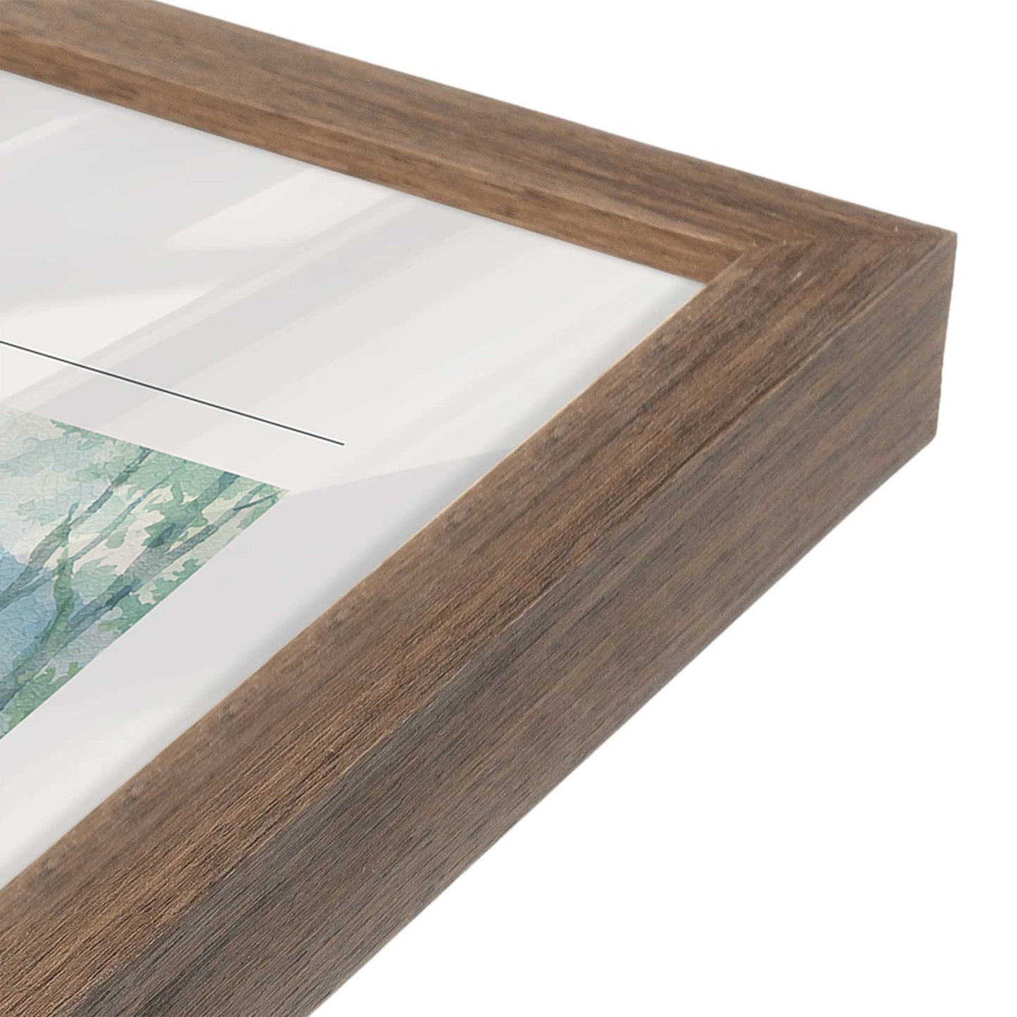 [Color:Walnut], Picture of art in a Walnut frame at an angle
