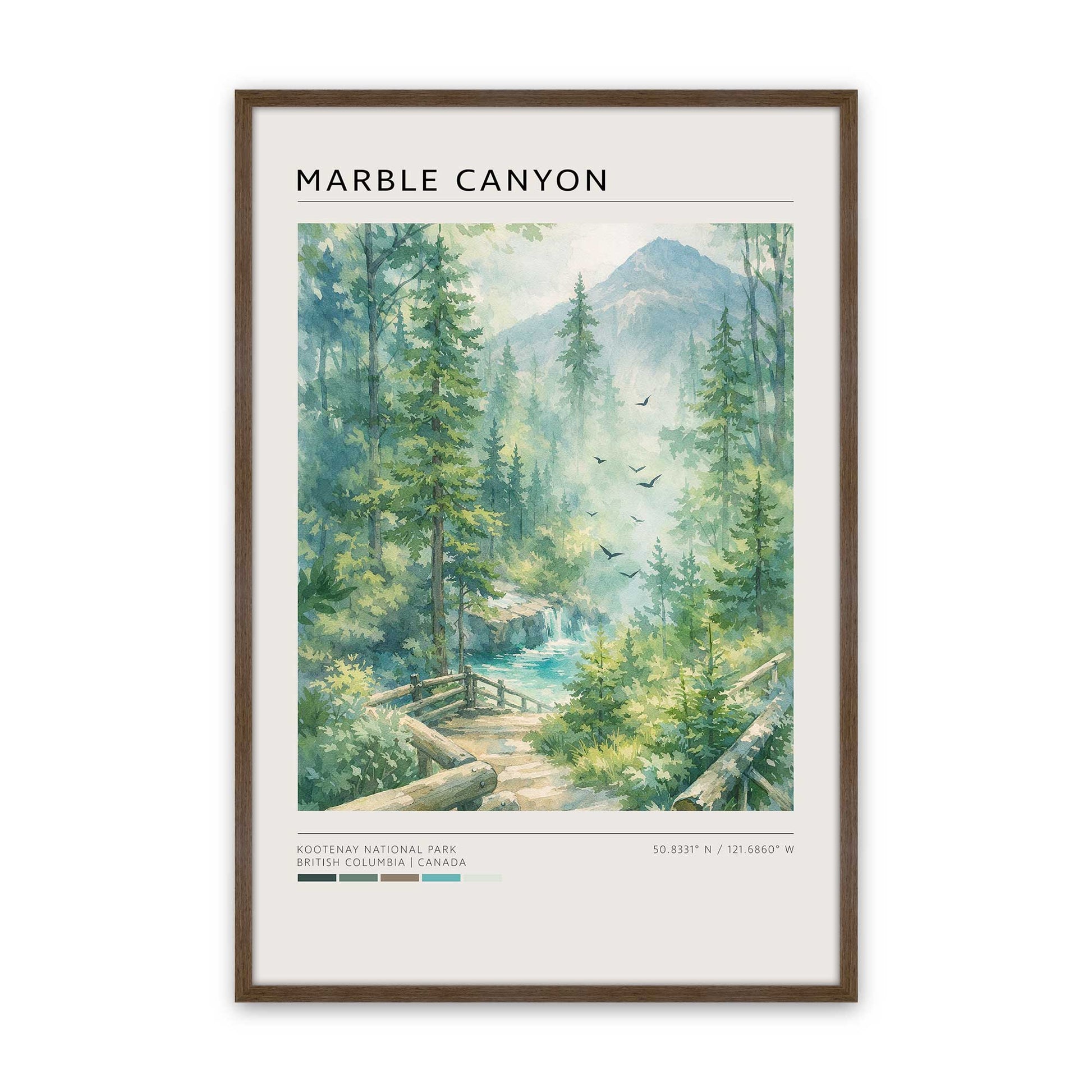 [Color:Walnut], Picture of art in a Walnut frame