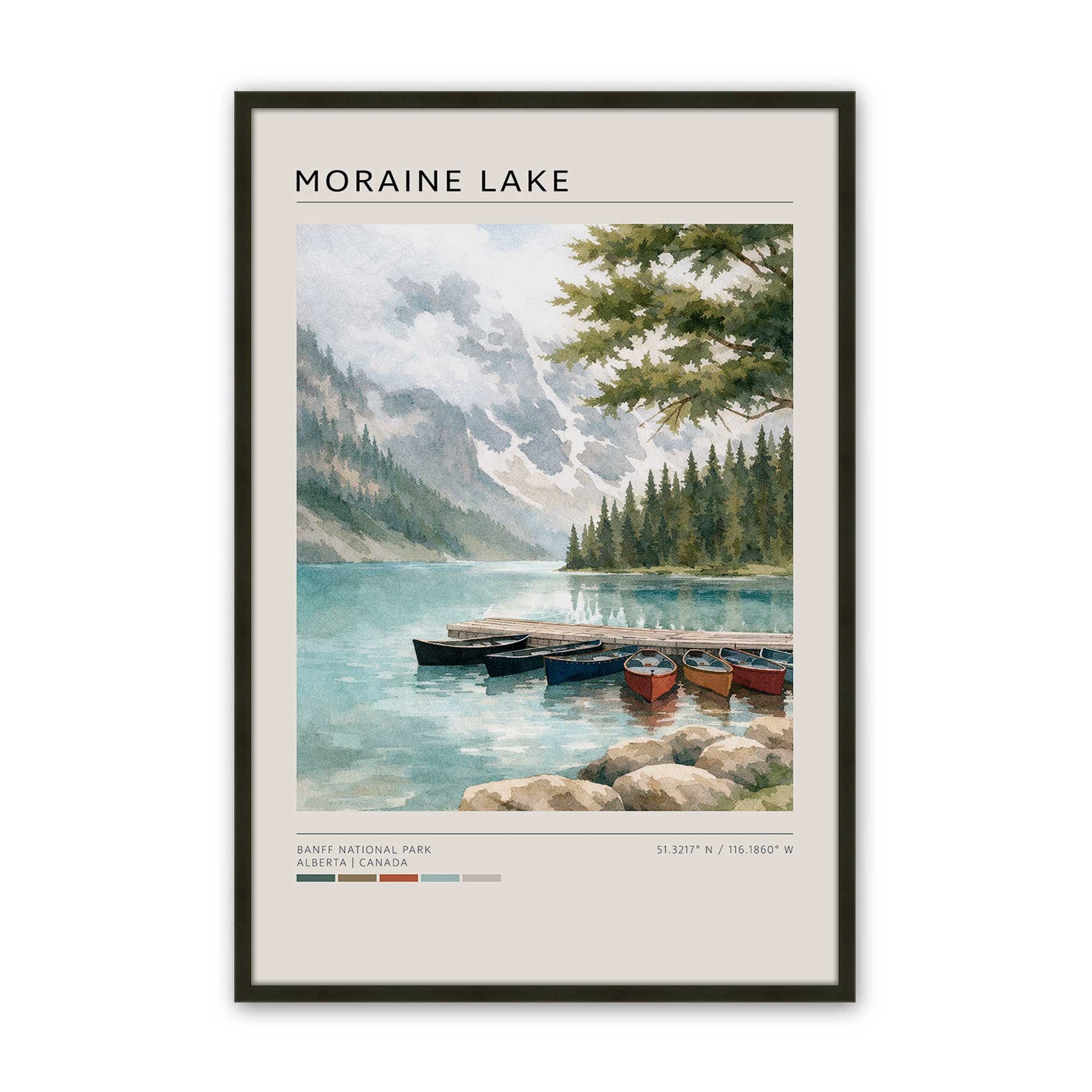 [Color:Satin Black], Picture of art in a Satin Black frame