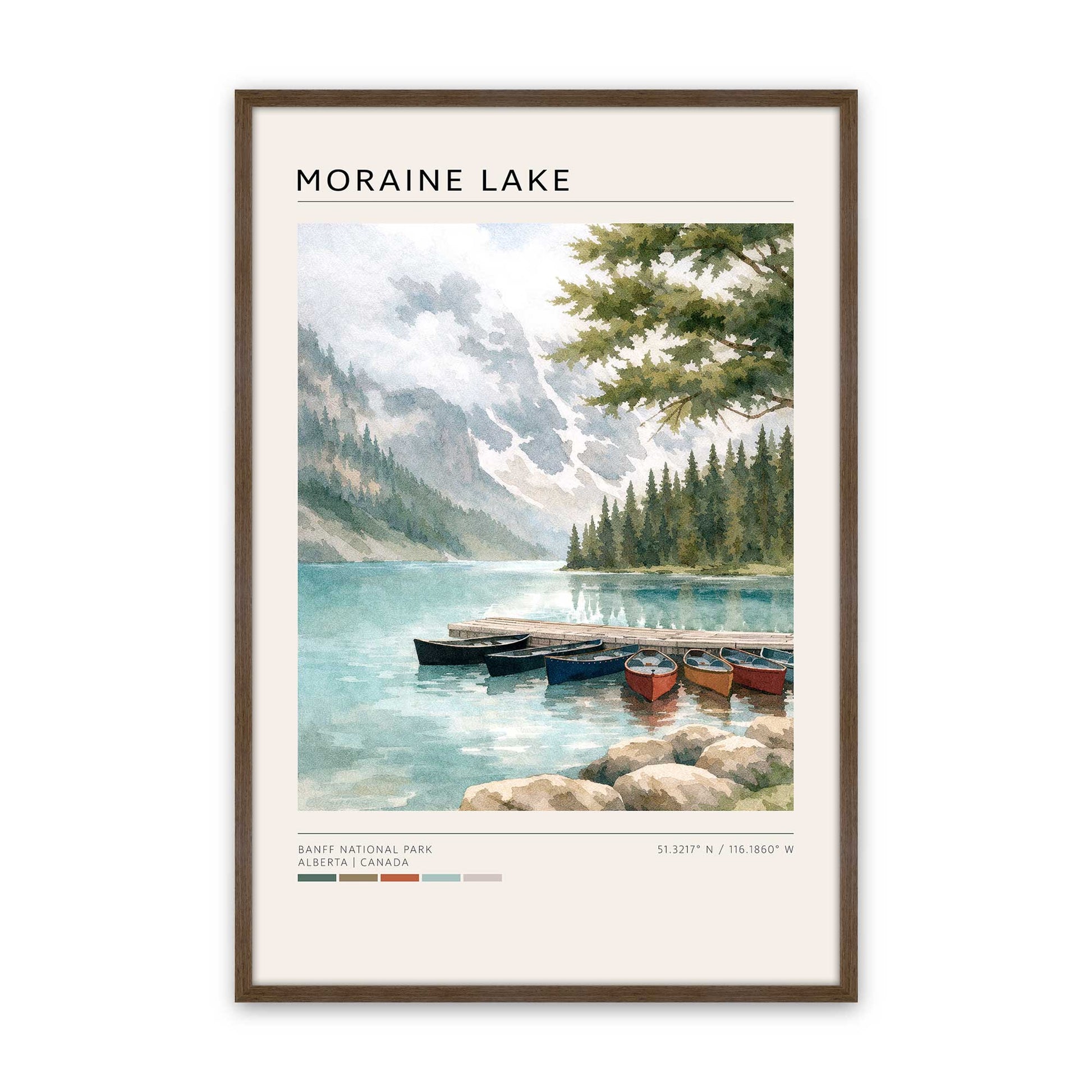 [Color:Walnut], Picture of art in a Walnut frame