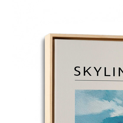 [Color:American Maple], Picture of art in a American Maple frame at an angle