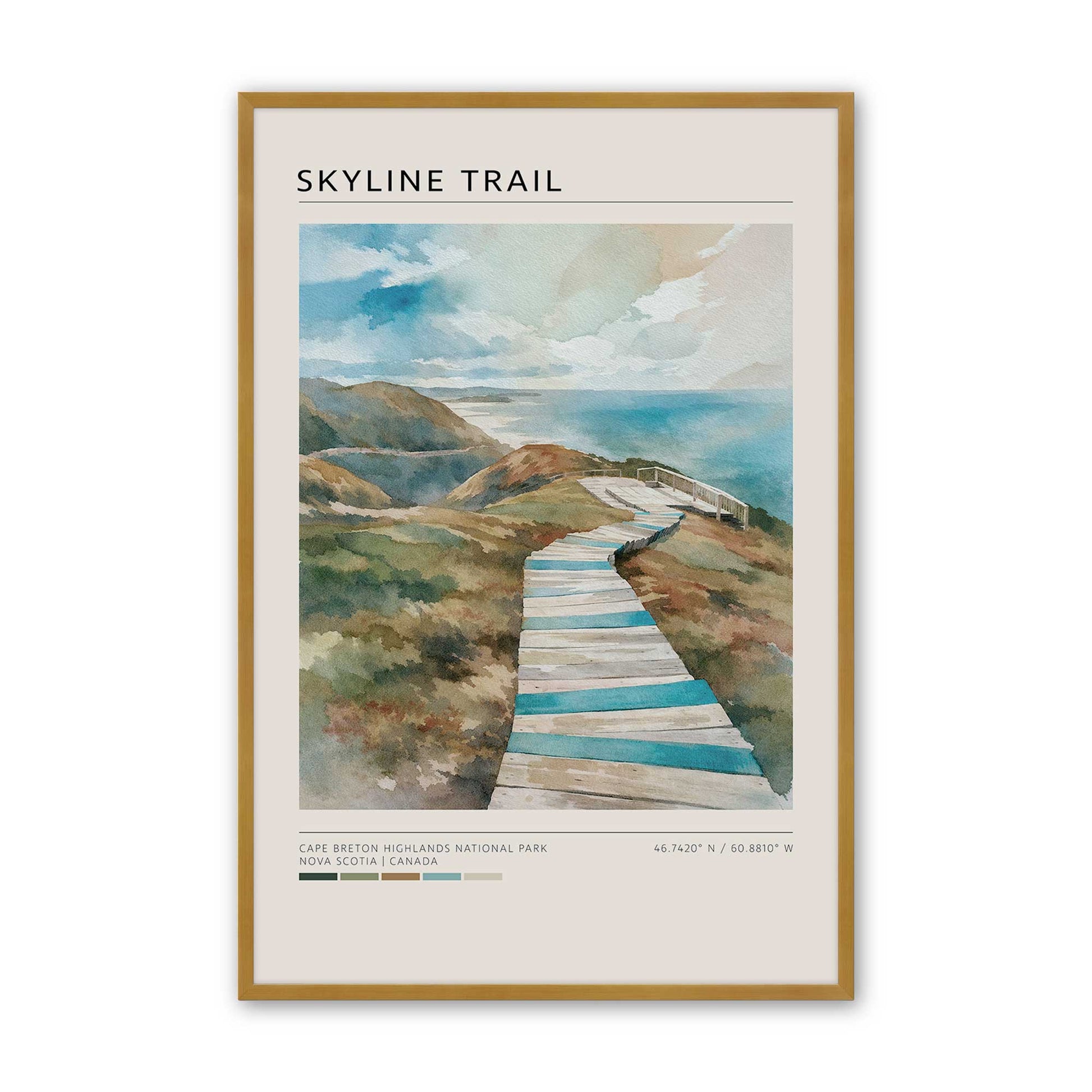 [Color:Polished Gold], Picture of art in a Polished Gold frame