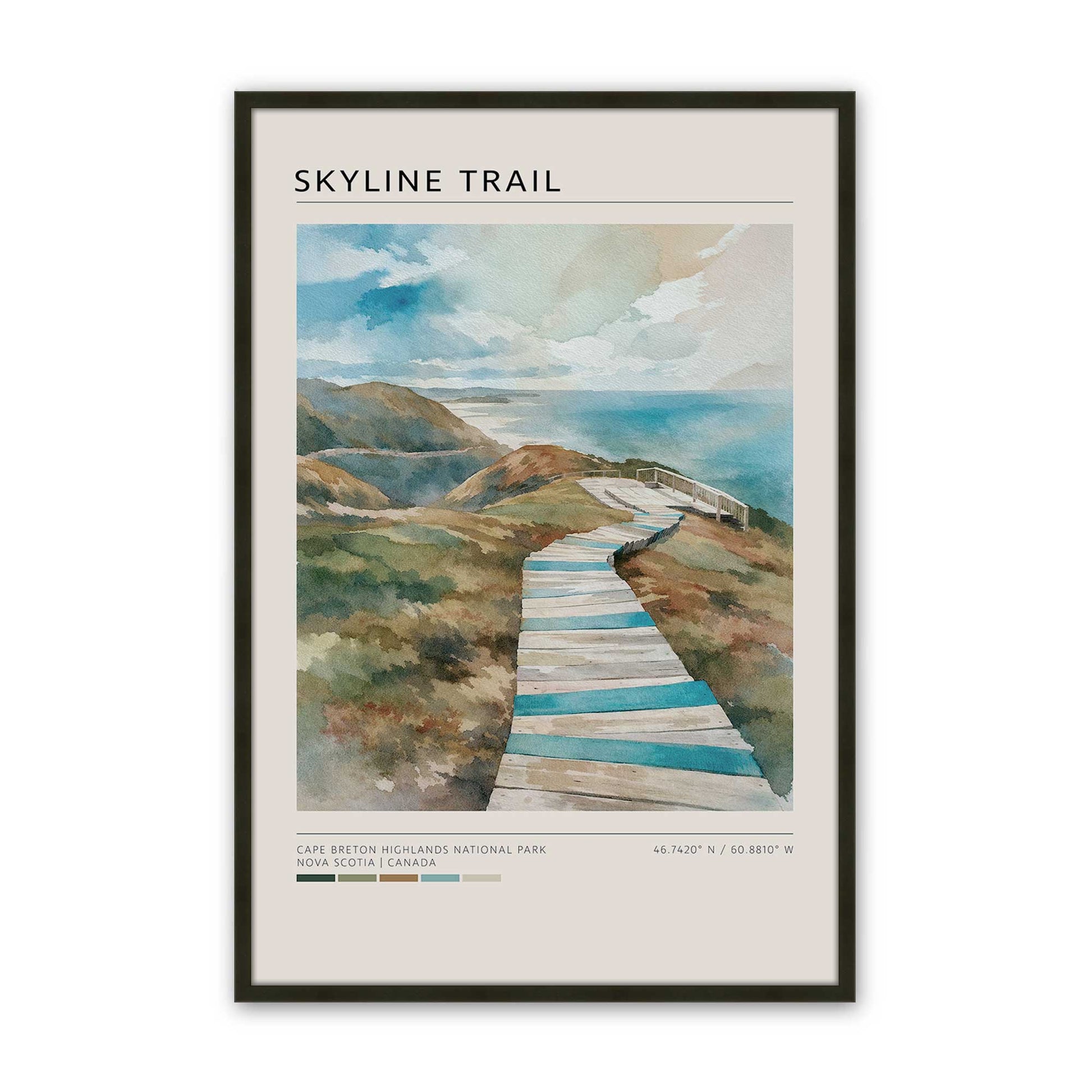 [Color:Satin Black], Picture of art in a Satin Black frame