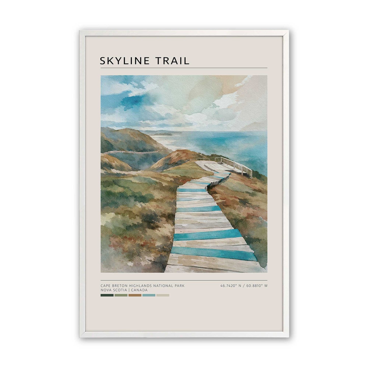 [Color:Opaque White], Picture of art in a Opaque White frame