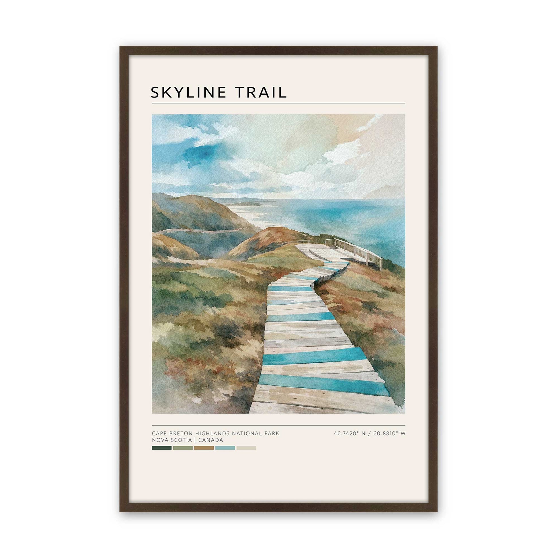 [Color:Belvinder Brown], Picture of art in a Belvinder Brown frame