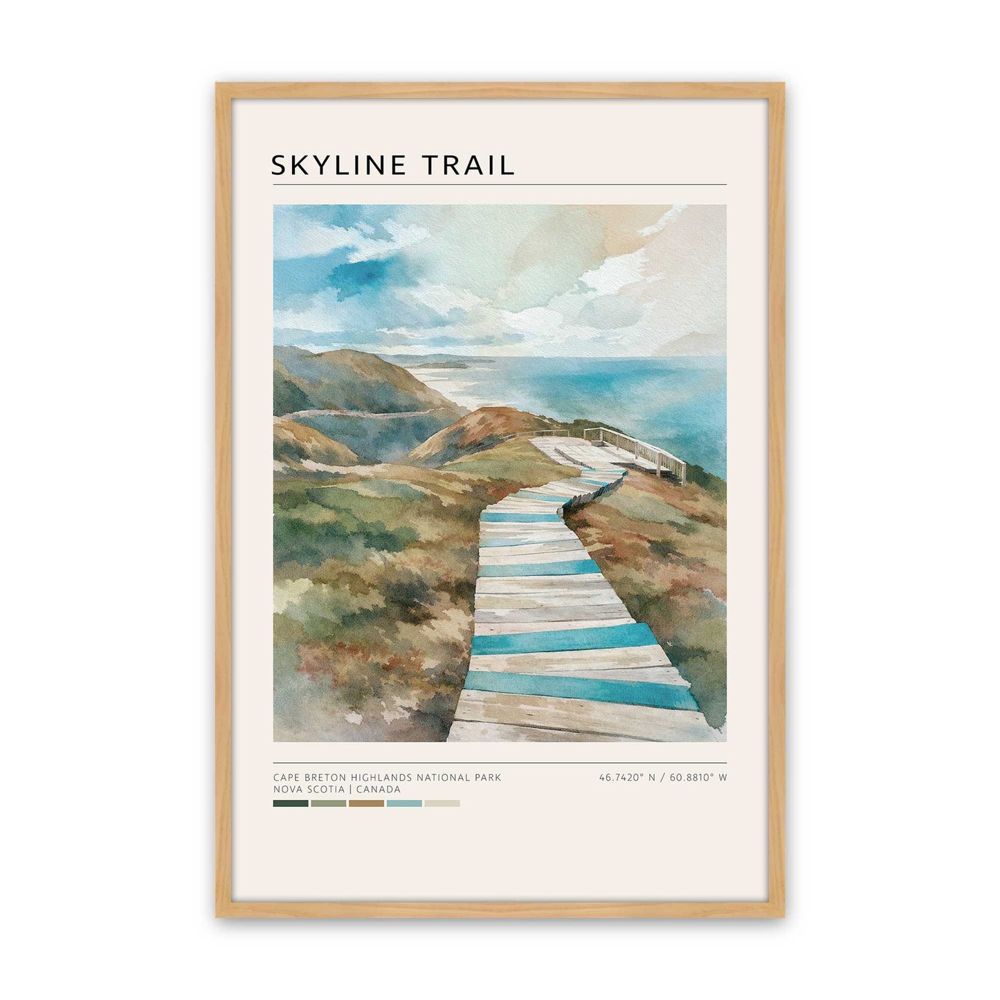 [Color:American Maple], Picture of art in a American Maple frame