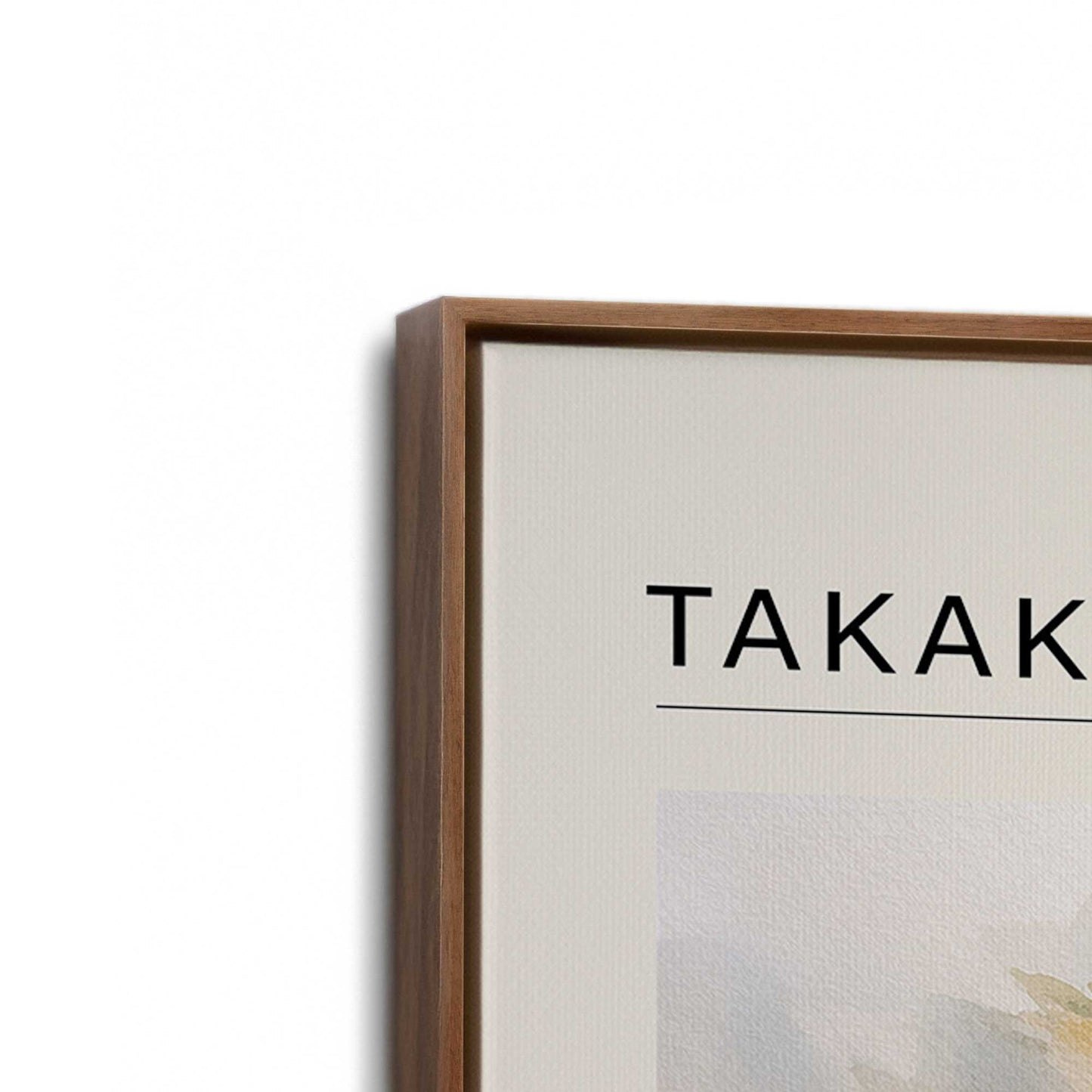 [Color:Walnut], Picture of art in a Walnut frame at an angle