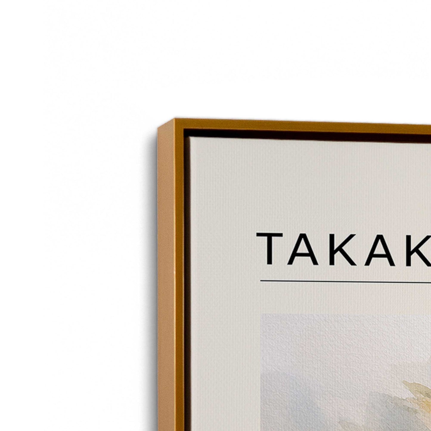 [Color:Polished Gold], Picture of art in a Polished Gold frame at an angle