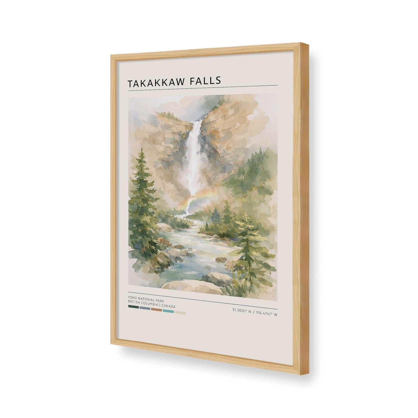 [Color:American Maple], Picture of art in a American Maple frame of the corner