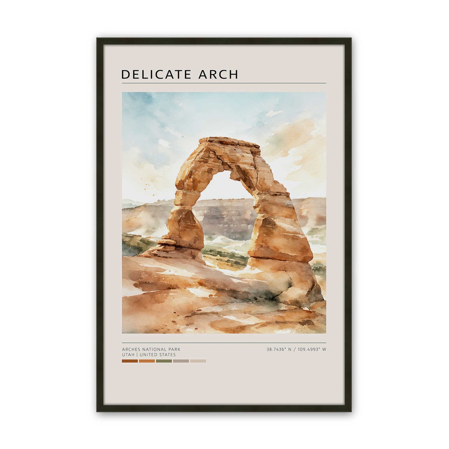 [Color:Satin Black], Picture of art in a Satin Black frame