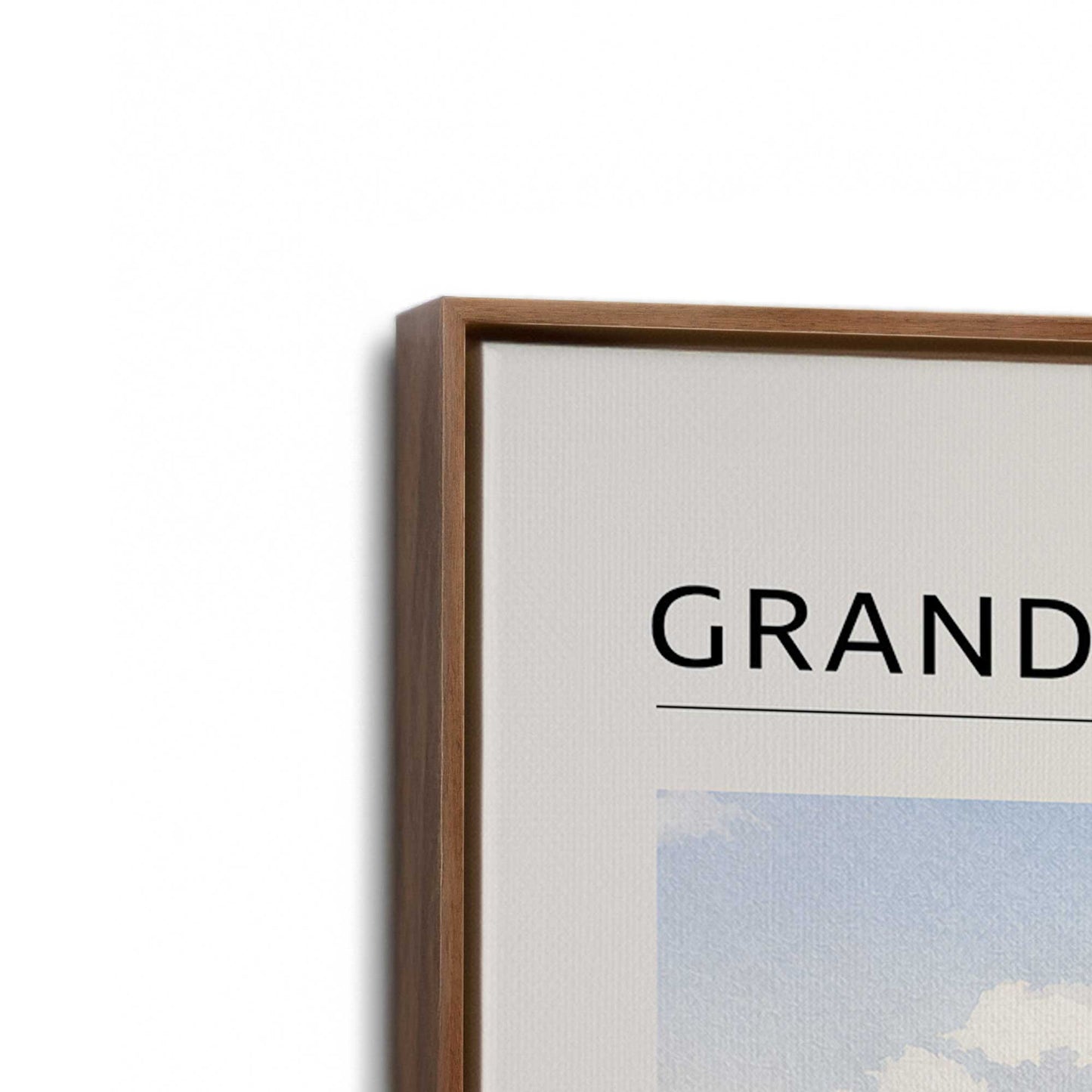 [Color:Walnut], Picture of art in a Walnut frame at an angle