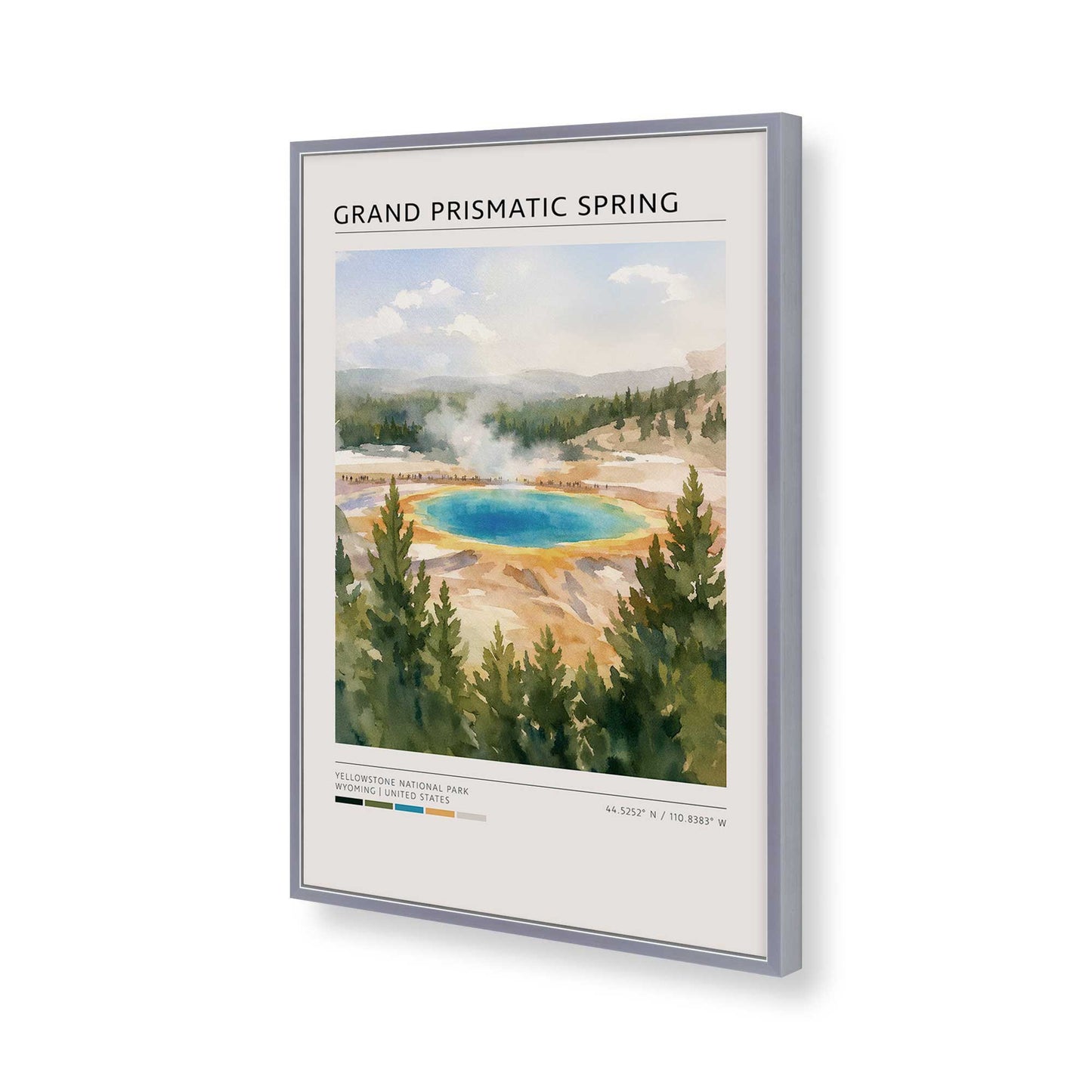 [Color:Polished Chrome], Picture of art in a Polished Chrome frame of the corner