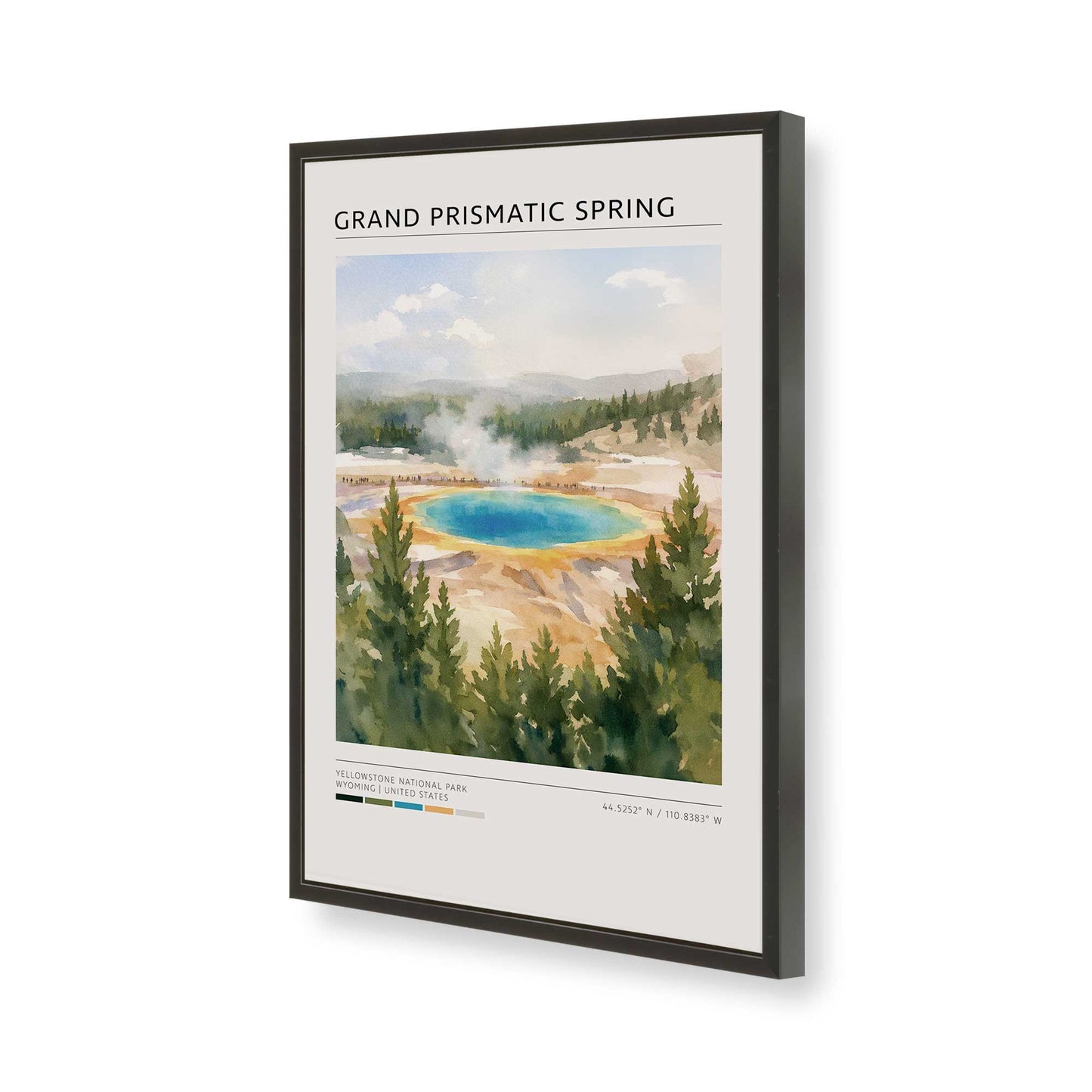 [Color:Satin Black], Picture of art in a Satin Black frame of the corner