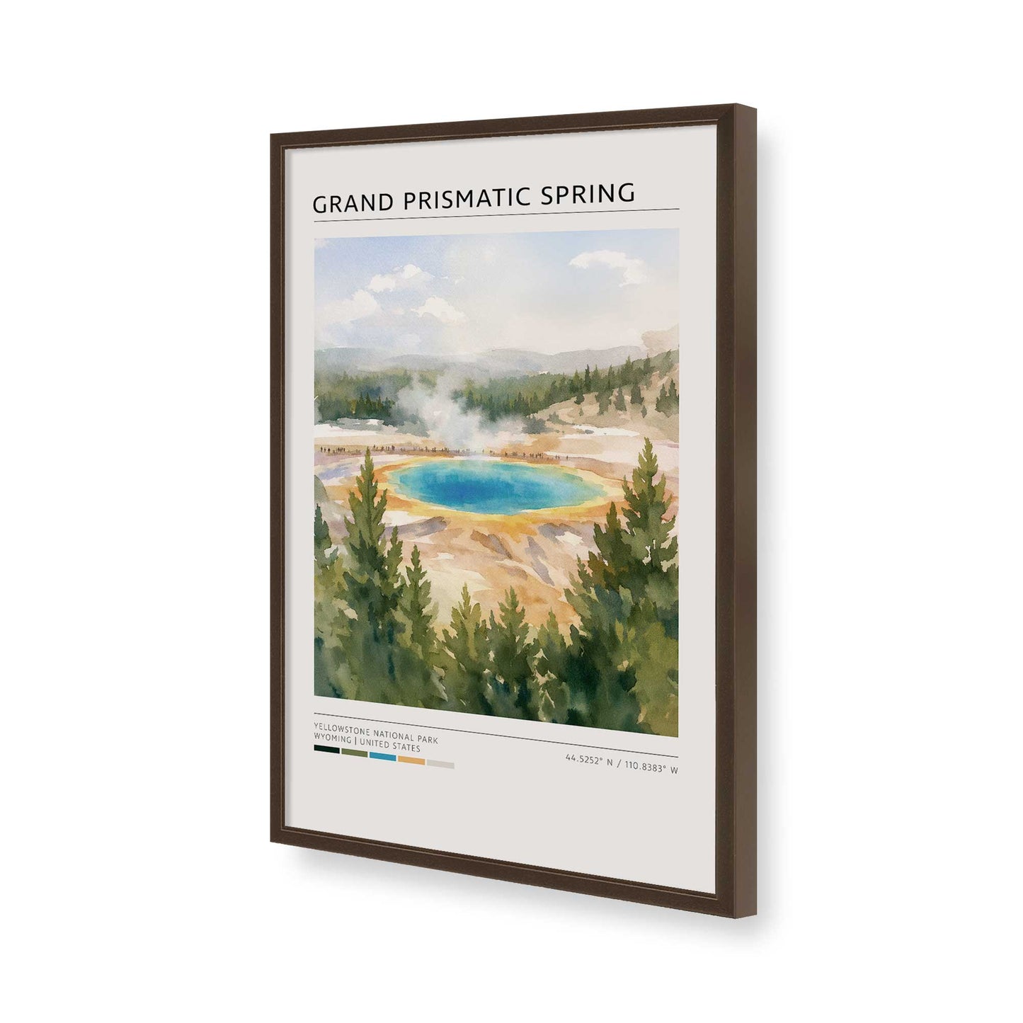 [Color:Brown], Picture of art in a Brown frame of the corner