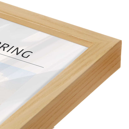 [Color:American Maple], Picture of art in a American Maple frame at an angle