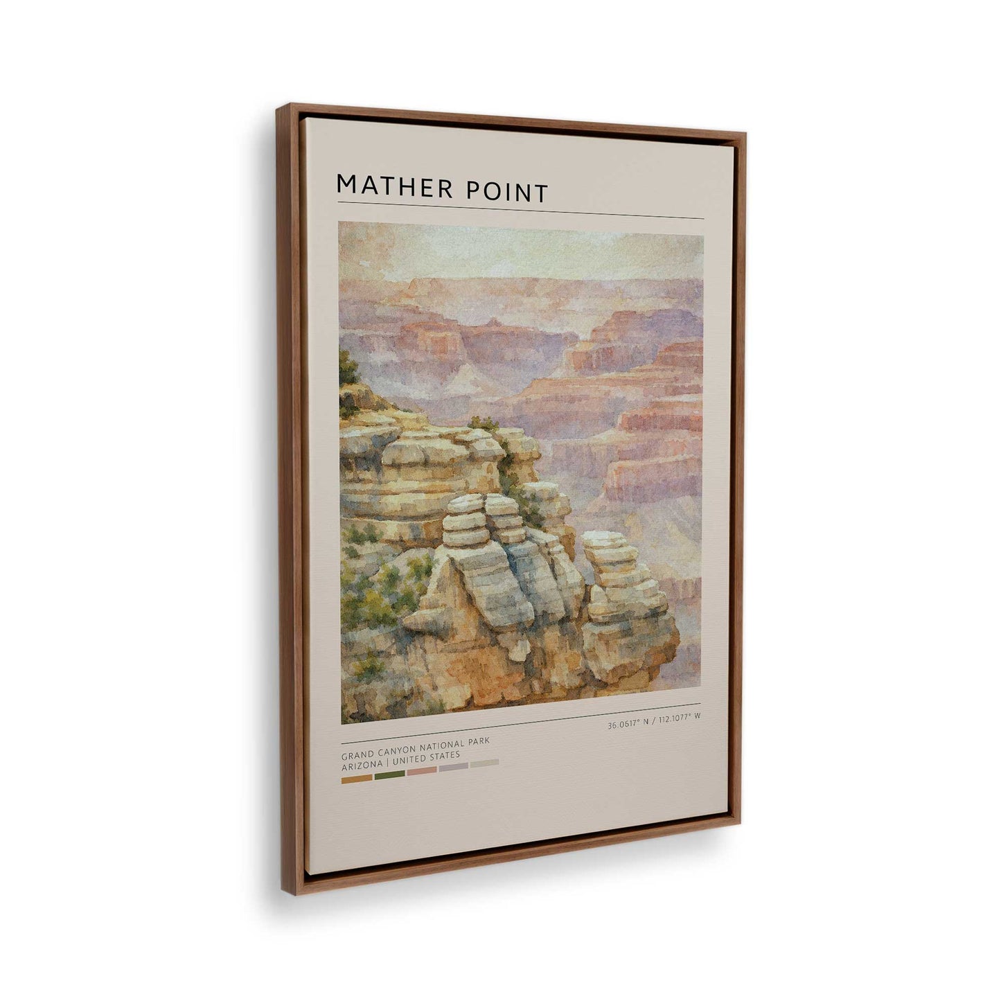 [Color:Walnut], Picture of the corner of the art