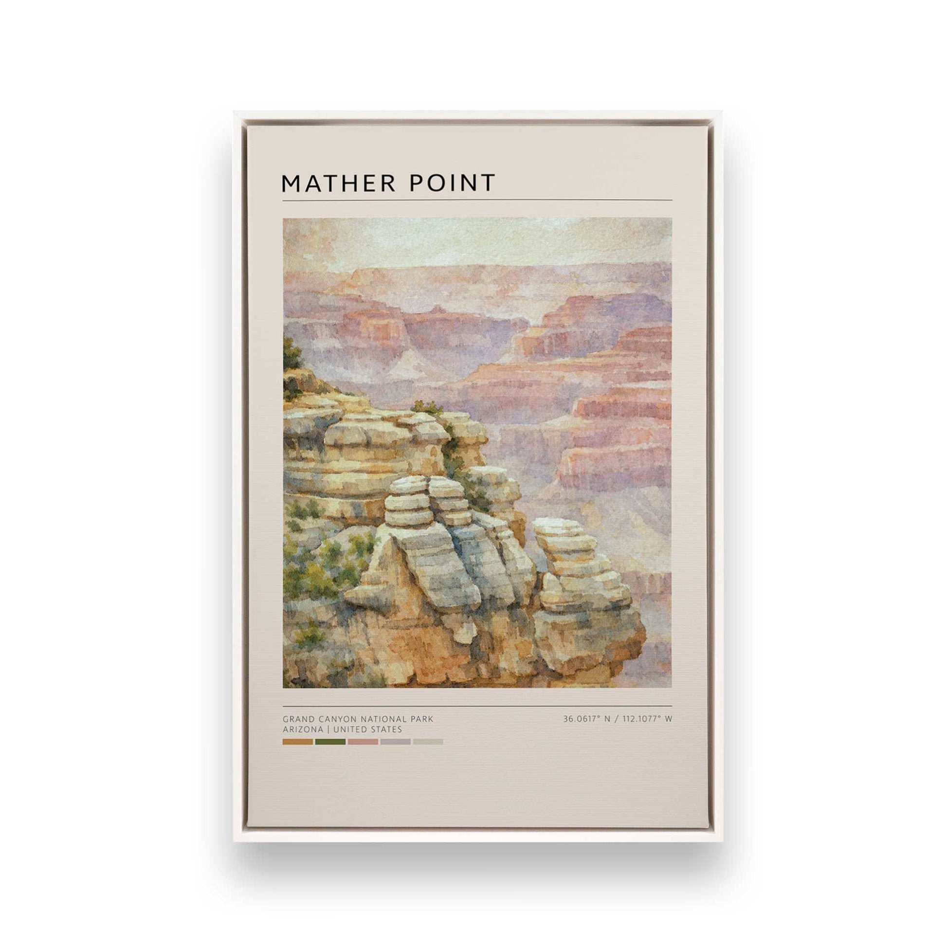 [Color:Opaque White], Picture of art in a White frame