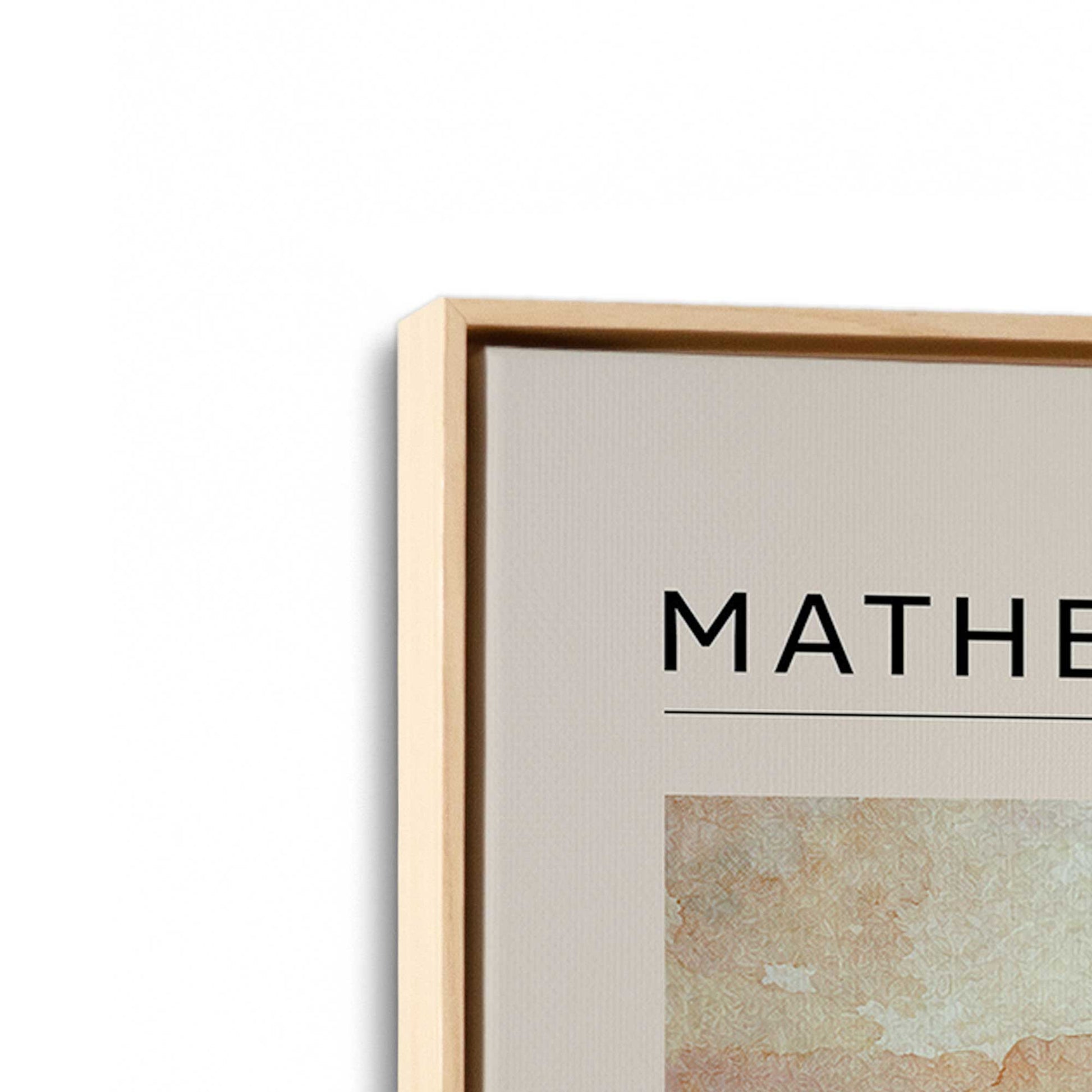 [Color:American Maple], Picture of art in a American Maple frame at an angle