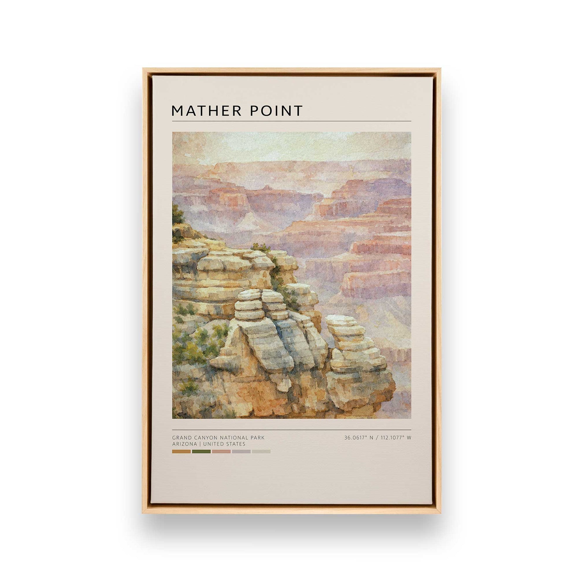 [Color:American Maple], Picture of art in a American Maple frame