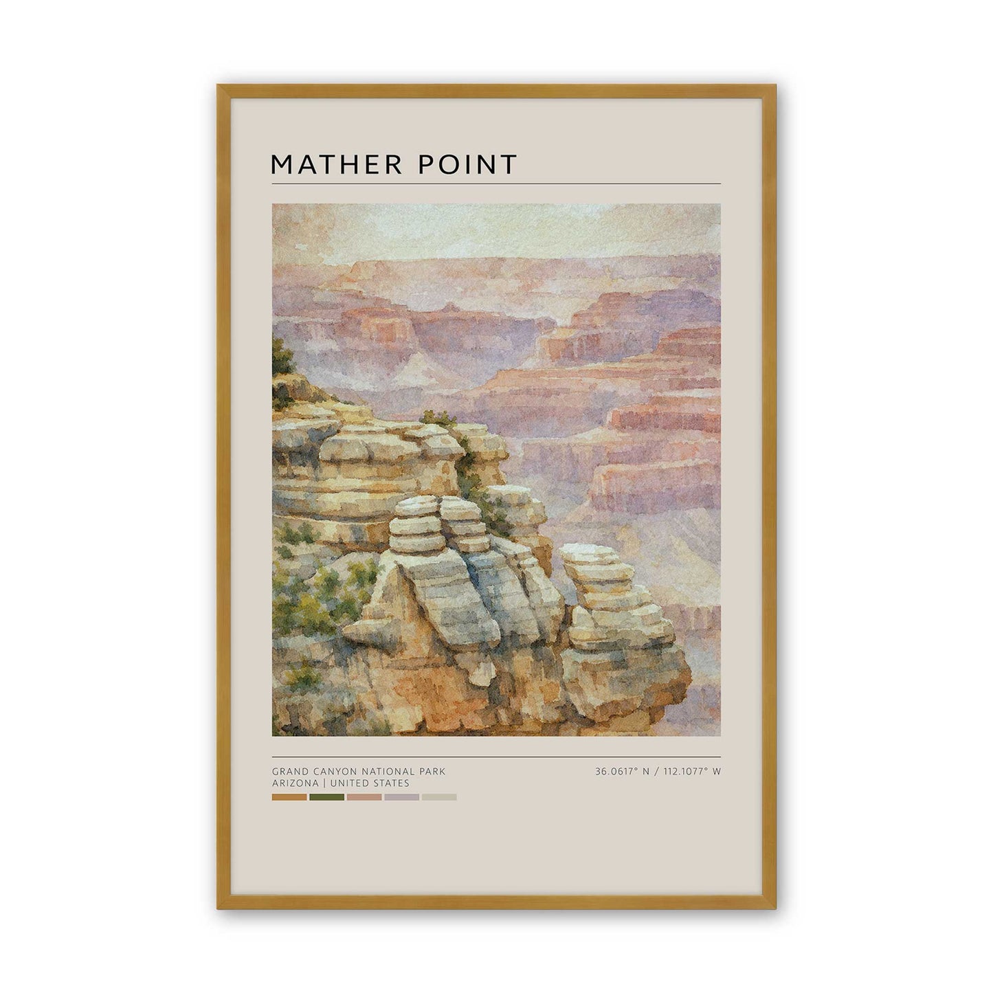 [Color:Polished Gold], Picture of art in a Polished Gold frame