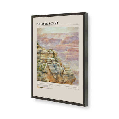 [Color:Satin Black], Picture of art in a Satin Black frame of the corner