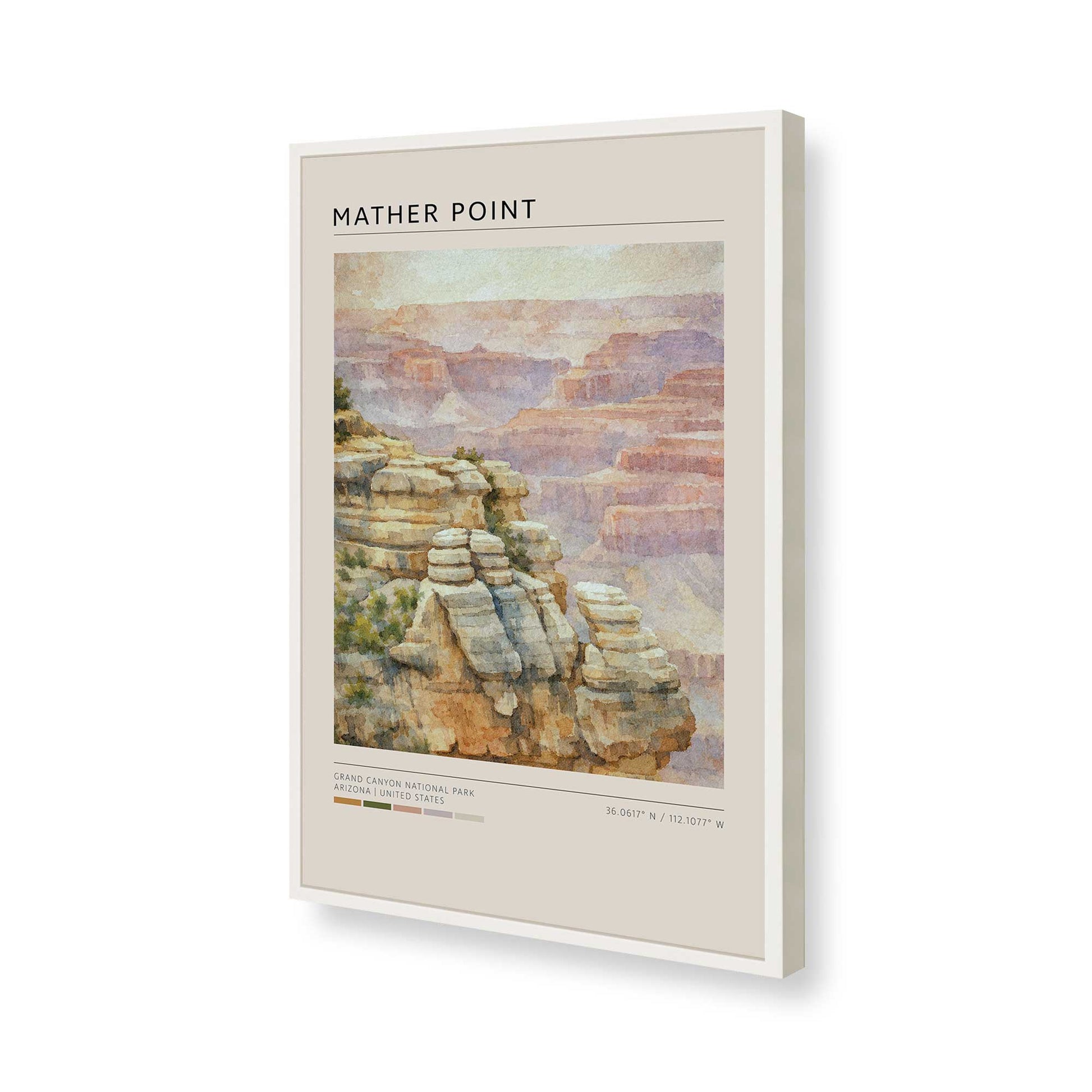 [Color:Opaque White], Picture of art in a Opaque White frame of the corner