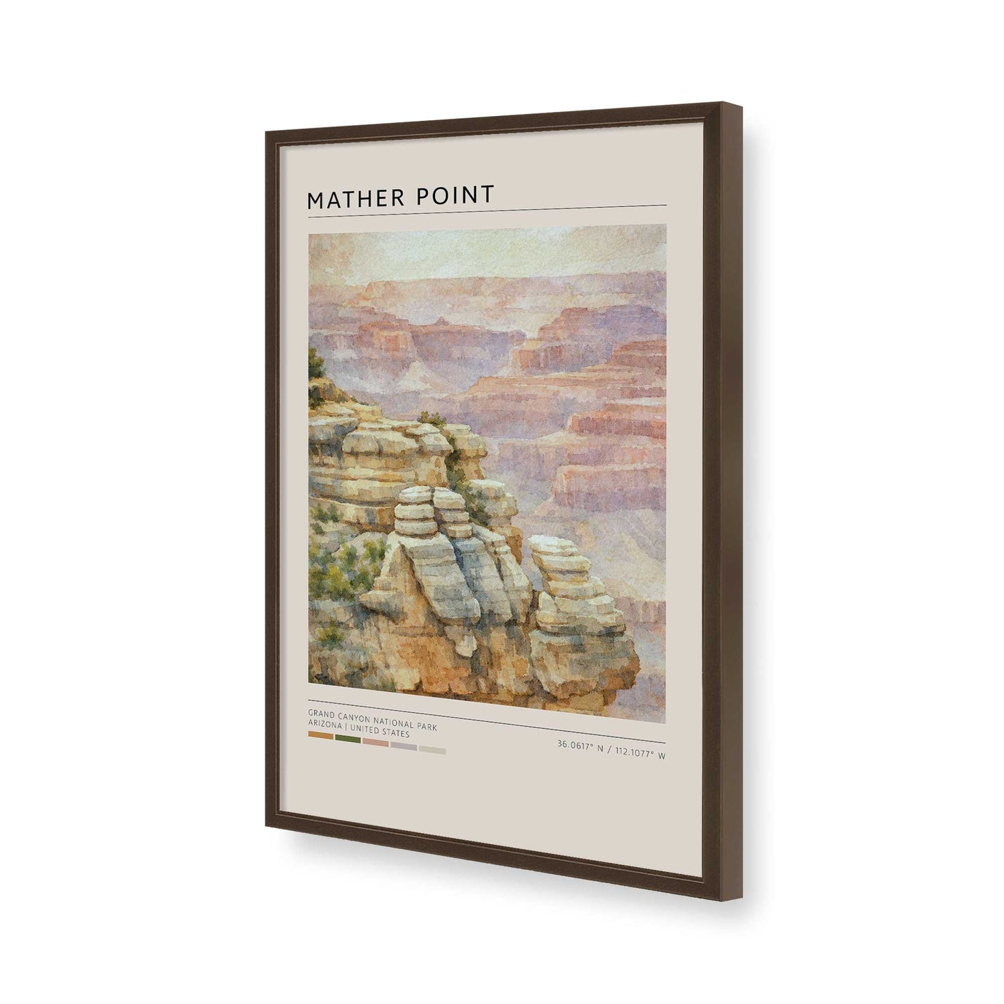 [Color:Belvinder Brown], Picture of art in a Belvinder Brown frame of the corner