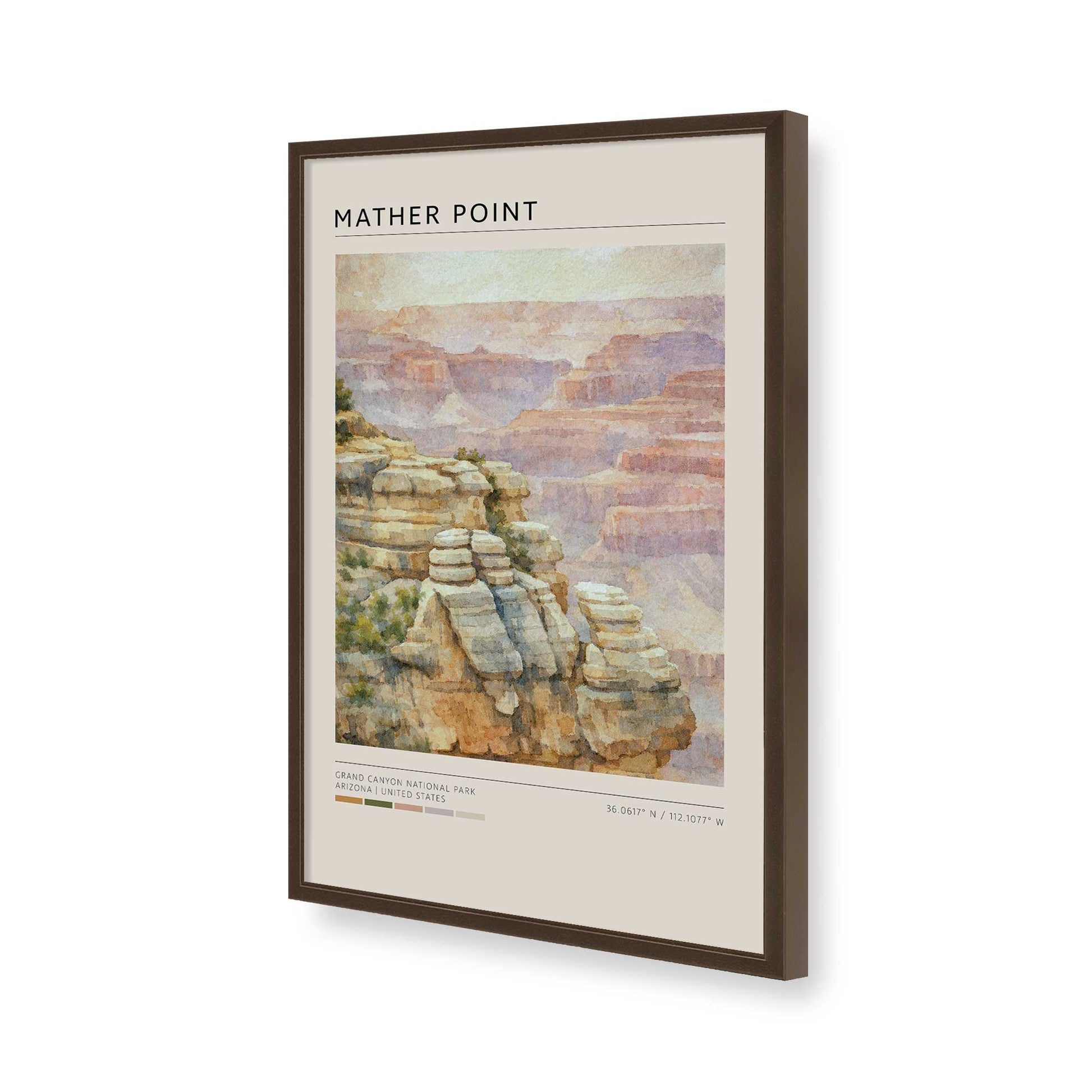[Color:Belvinder Brown], Picture of art in a Belvinder Brown frame of the corner