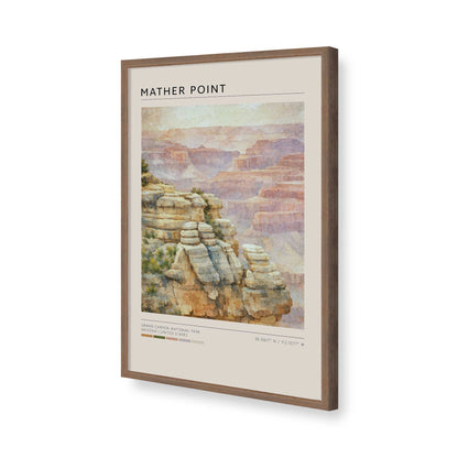[Color:Walnut], Picture of art in a Walnut frame of the corner