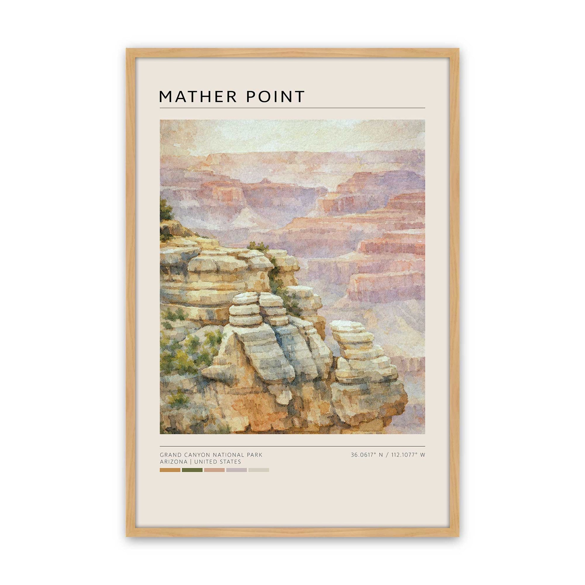 [Color:American Maple], Picture of art in a American Maple frame