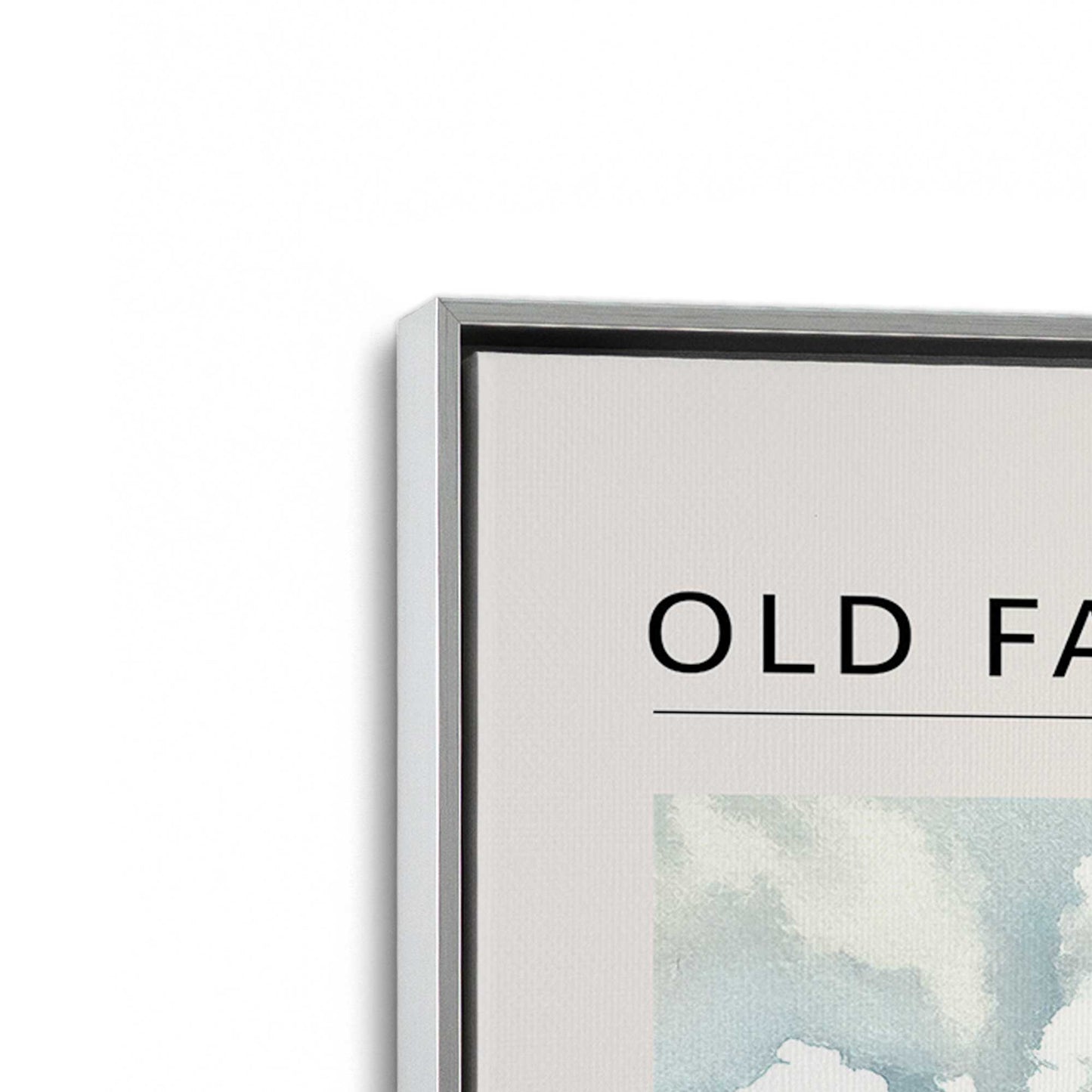 [Color:Polished Chrome], Picture of art in a Polished Chrome frame at an angle