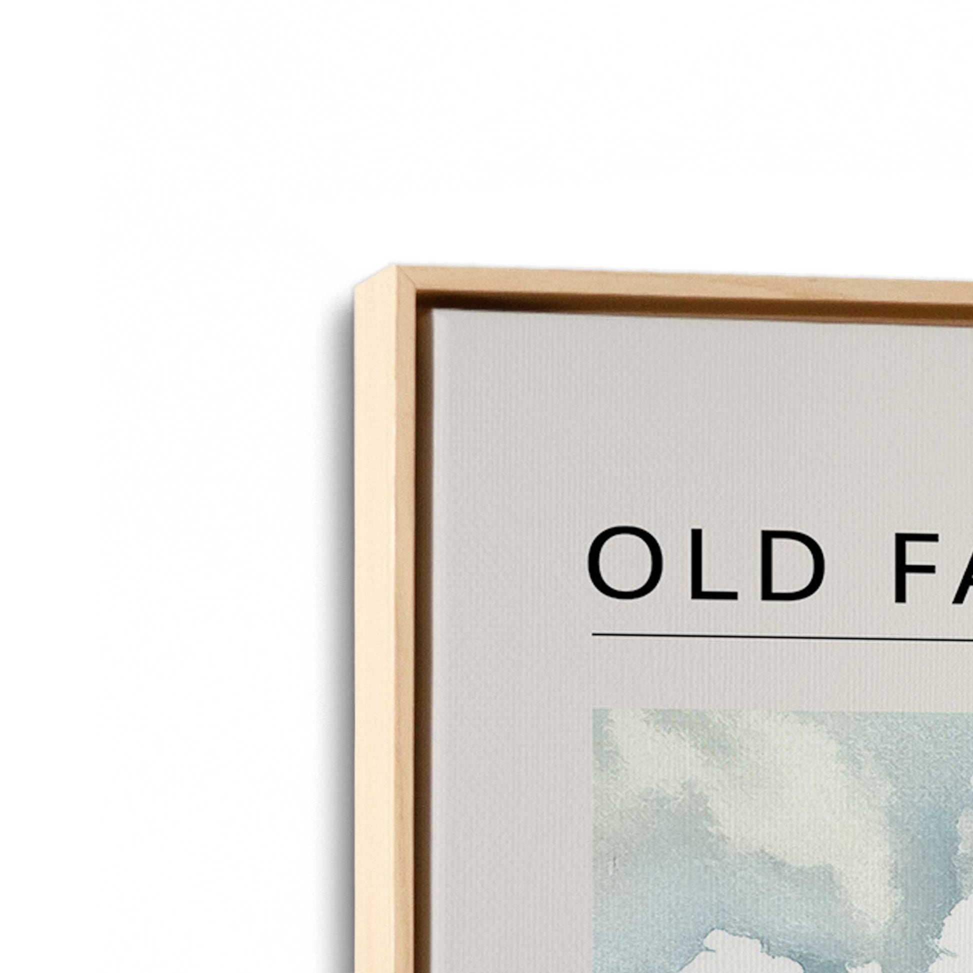 [Color:American Maple], Picture of art in a American Maple frame at an angle
