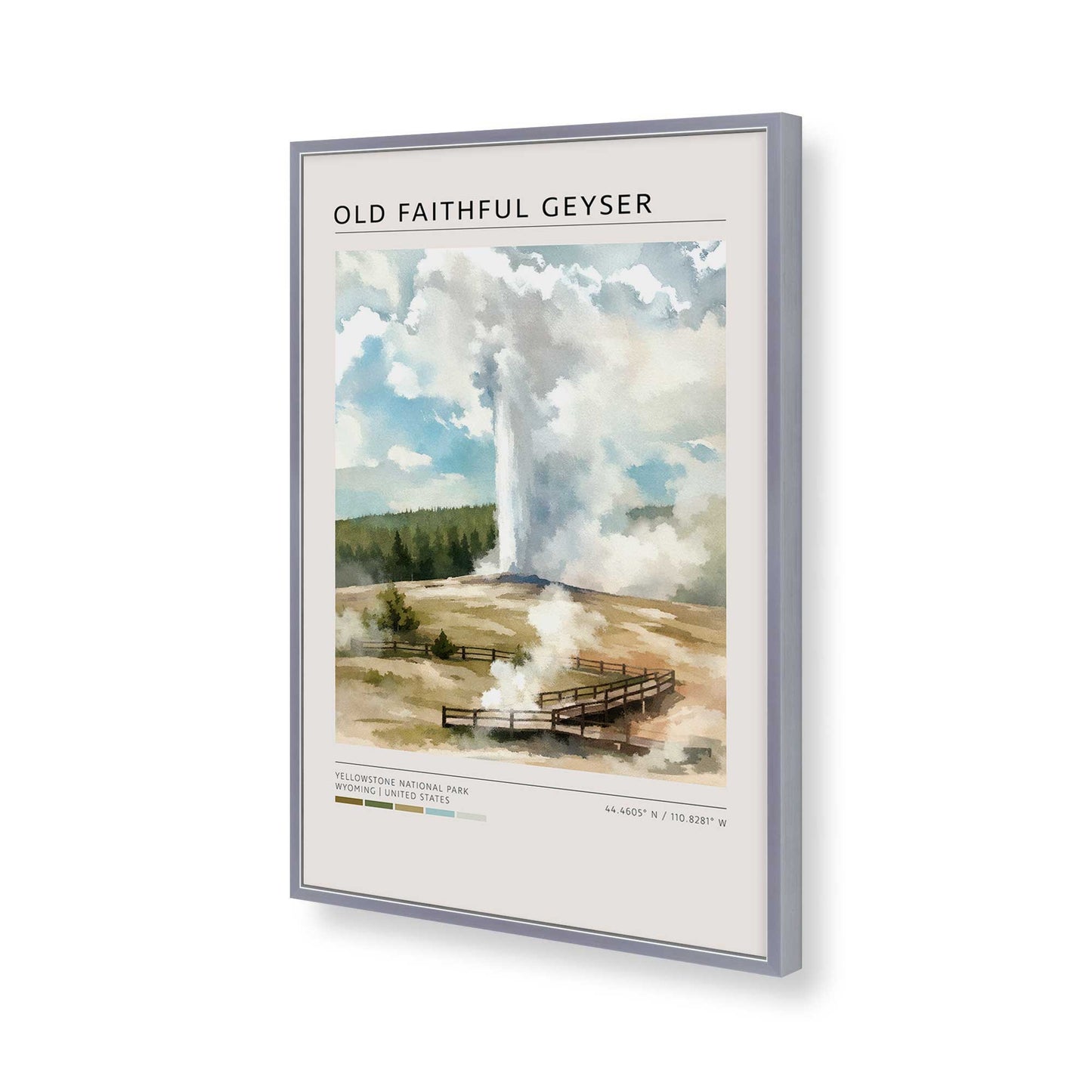 [Color:Polished Chrome], Picture of art in a Polished Chrome frame of the corner